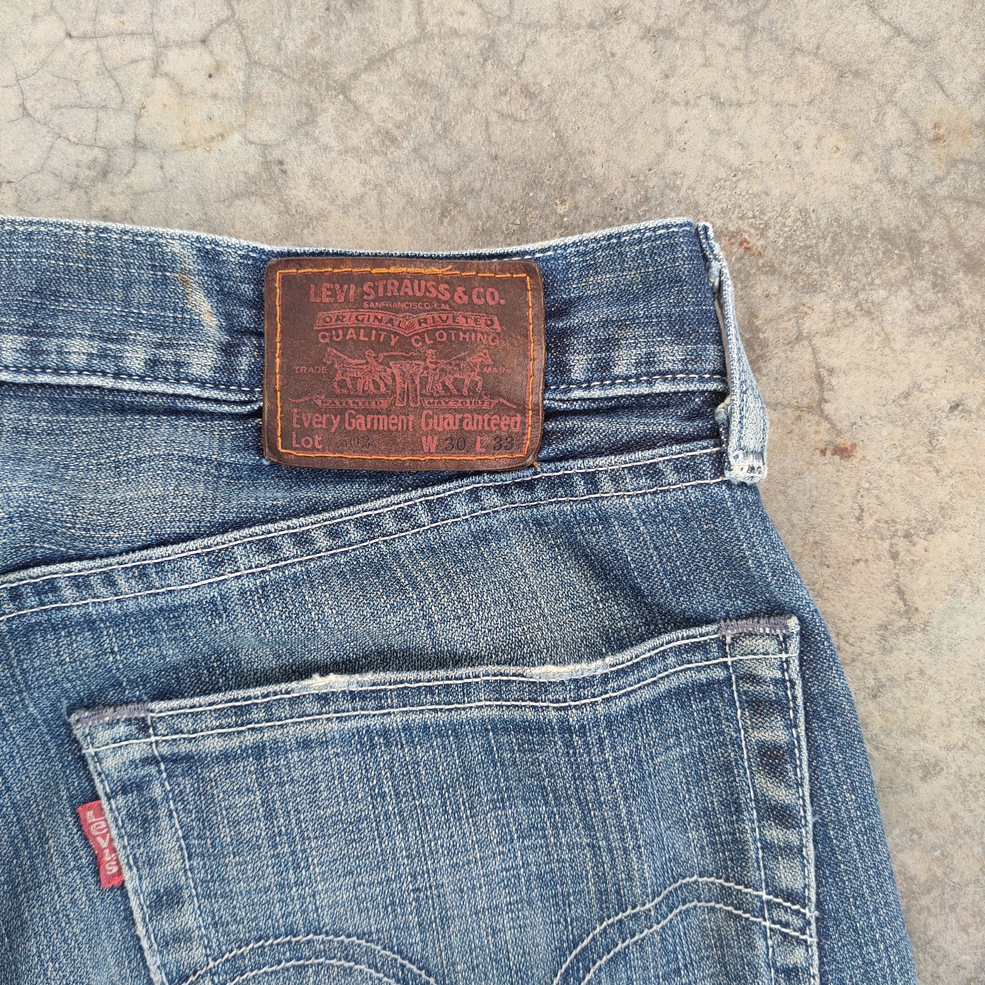 Levi's Vintage Clothing VINTAGE LEVI'S 503 JEANS DISTRESSED DENIM PANTS Size US 30 / EU 46 - 9 Thumbnail