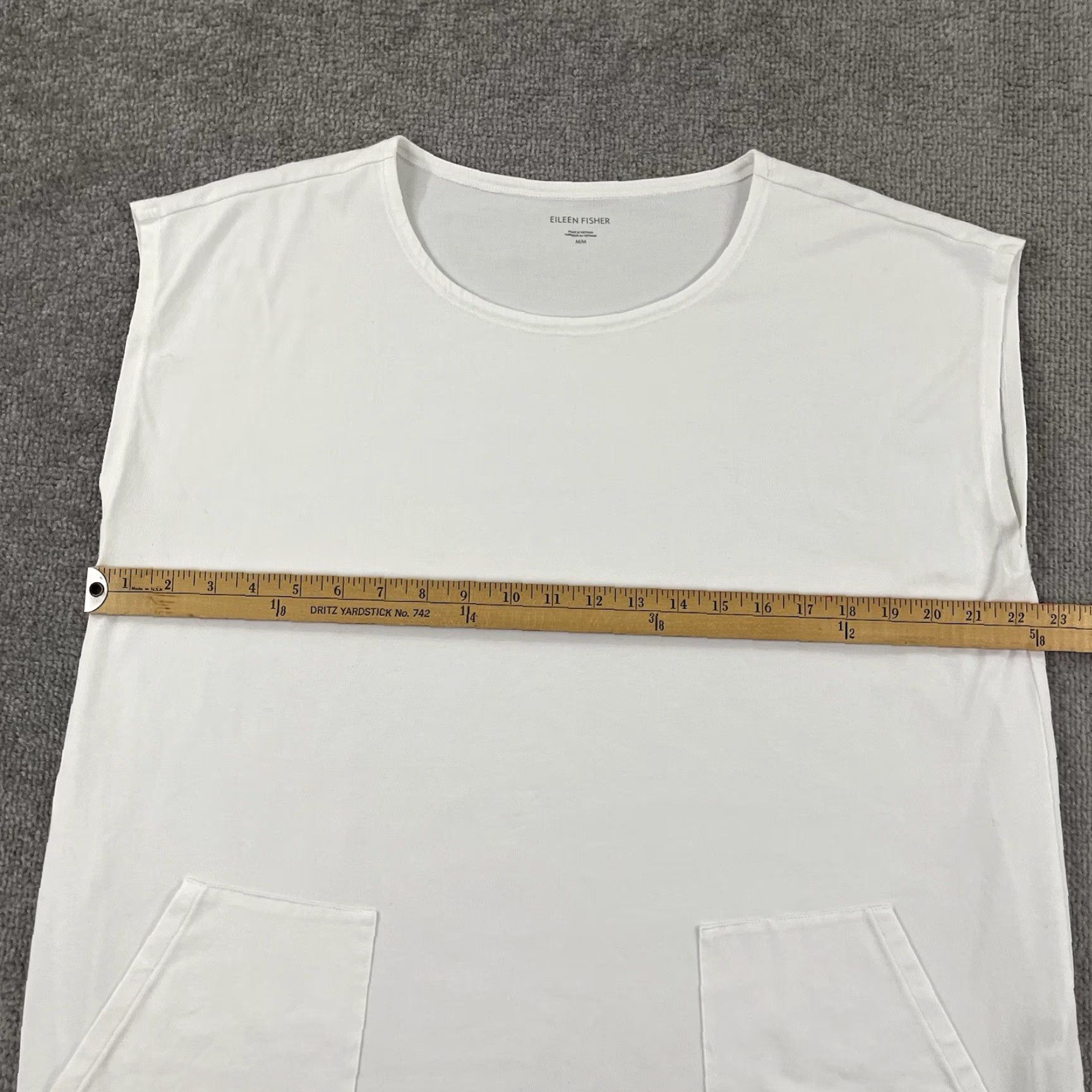 Eileen Fisher VINTAGE EILEEN FISHER Blouse Women’s Medium White Oversized Cotton Sleeveless Basic Top Size M / US 6-8 / IT 42-44 - 5 Thumbnail