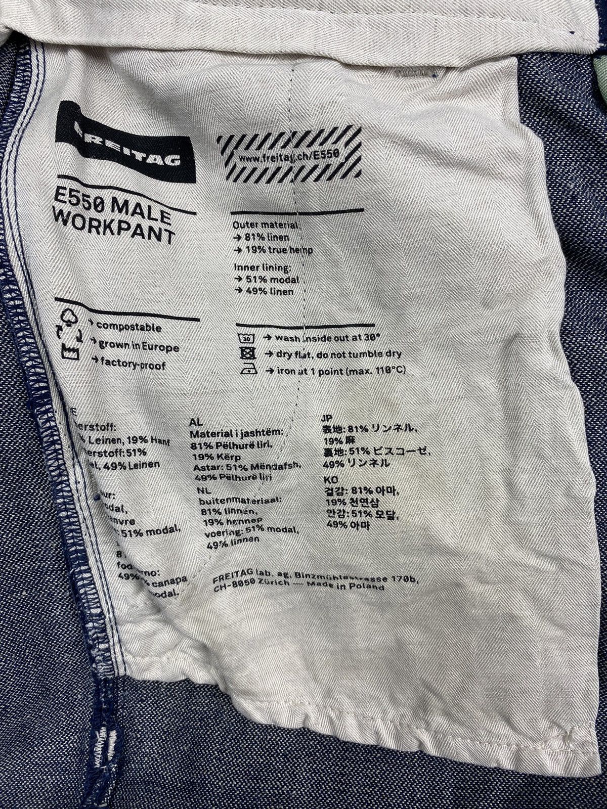 Freitag Freitag E550-18 Male Dark Blue Linen Work Pants Size US 31 - 13 Thumbnail