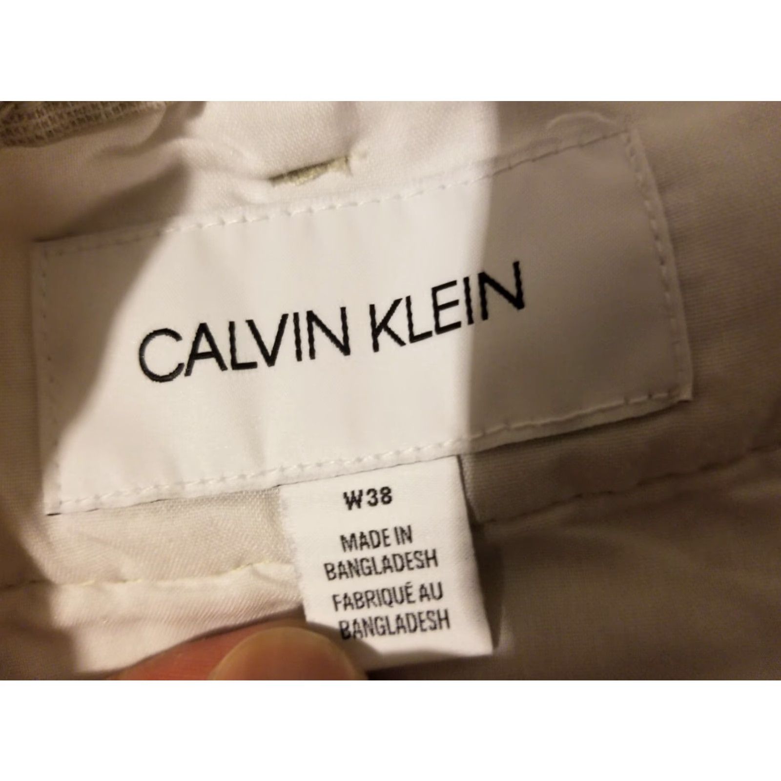 Calvin Klein Calvin Klein Mens Shorts Linen 38 Khaki Cotton Chino Size US 38 / EU 54 - 6 Thumbnail