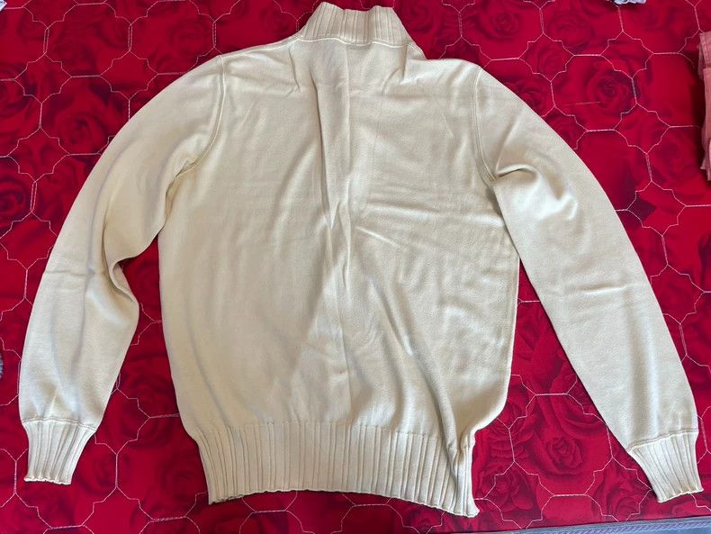 Loro Piana LORO PIANA Pure cotton small high collar casual knit sweat Size L / US 10 / IT 46 - 5 Thumbnail