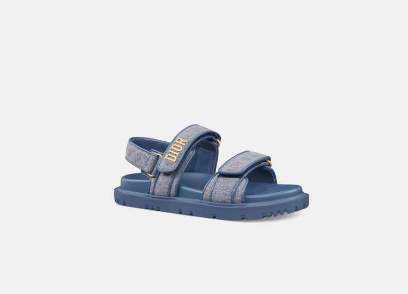 Dior o1w1db10126 KCO141 Sandals in Denim Blue Size US 8 / IT 38 - 2 Thumbnail