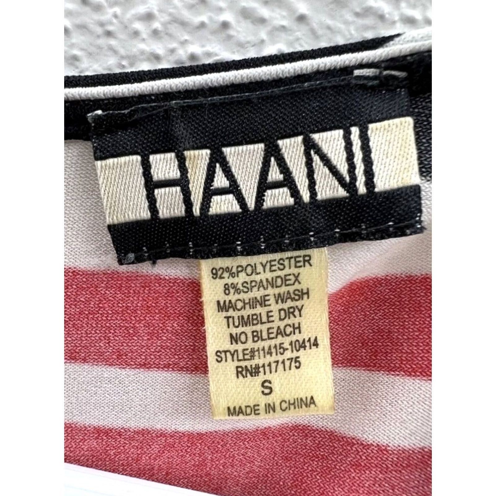 Vintage Womens HAANI Striped 3/4 Sleeve Dress Size Small Knee Length Black Size S / US 4 / IT 40 - 5 Thumbnail