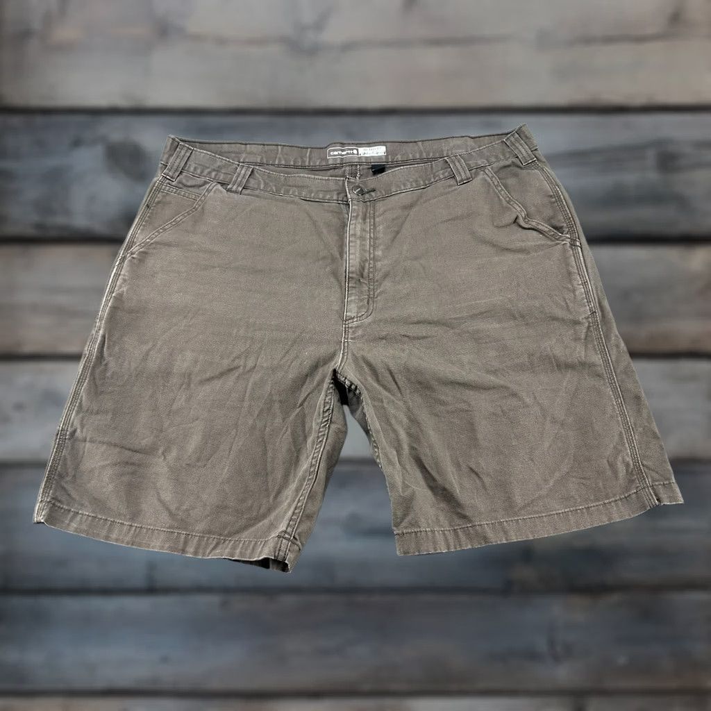 Carhartt Carhartt Shorts Mens 42 Brown Cargo Relaxed Canvas Stretch Workwear Casual 5-Pocket Inseam 10in Carhartt Logo Pockets Cotton Cotton Brown USA 90s? Size US 42 / EU 58 - 1 Thumbnail