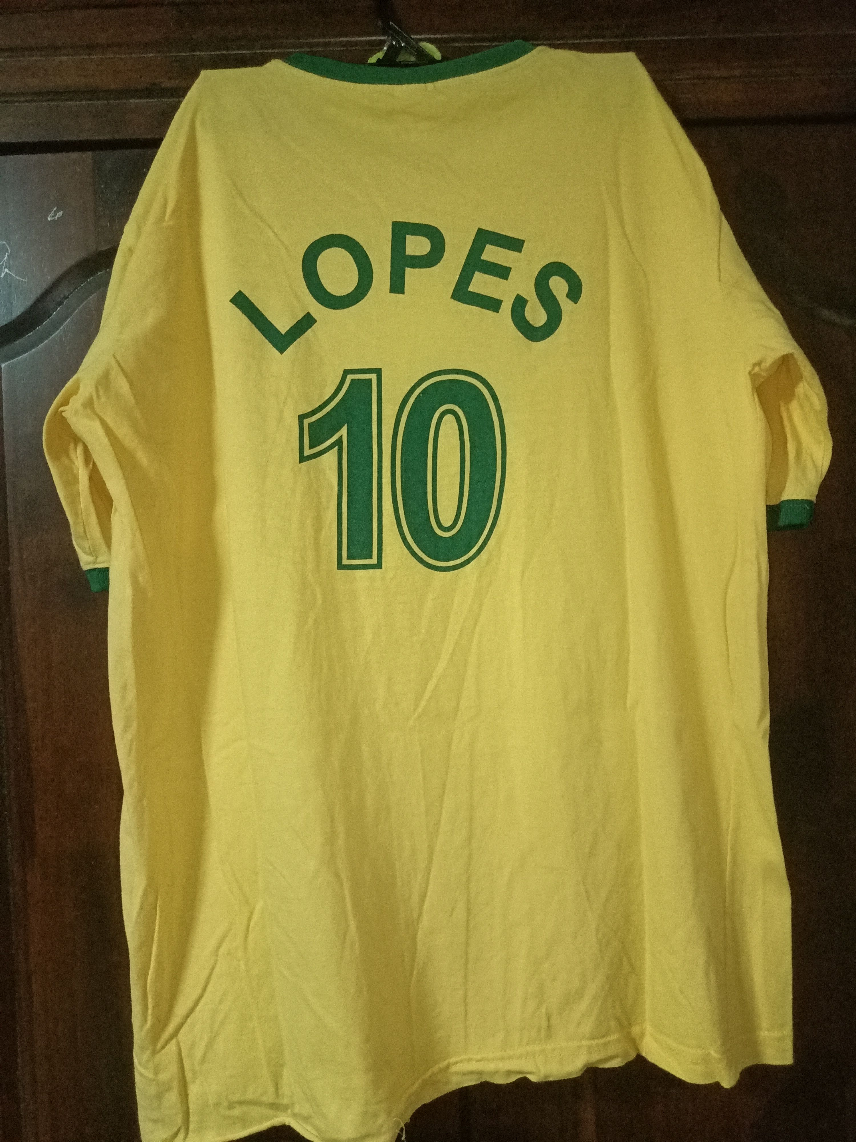 Vintage Vintage Brasil Ringer Tee Legendary "LOPES 10" Size US M / EU 48-50 / 2 - 3 Thumbnail
