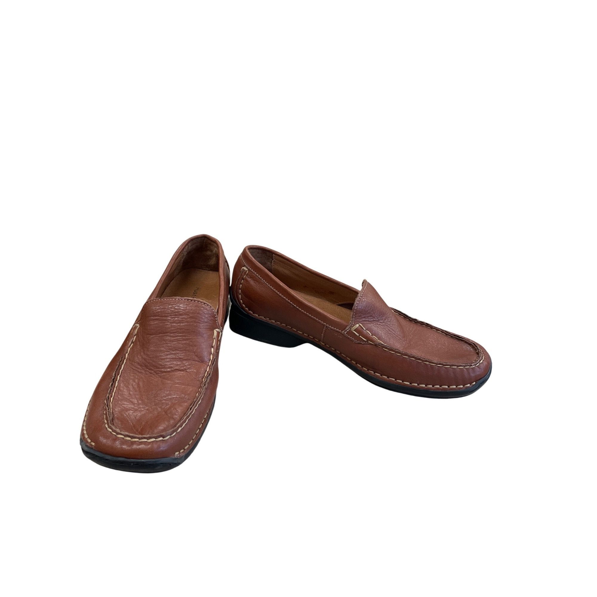 Hush Puppies Hush Puppies Mens Brown Leather Slip-On Loafers Shoes Size 9 Size US 9 / EU 42 - 1 Thumbnail