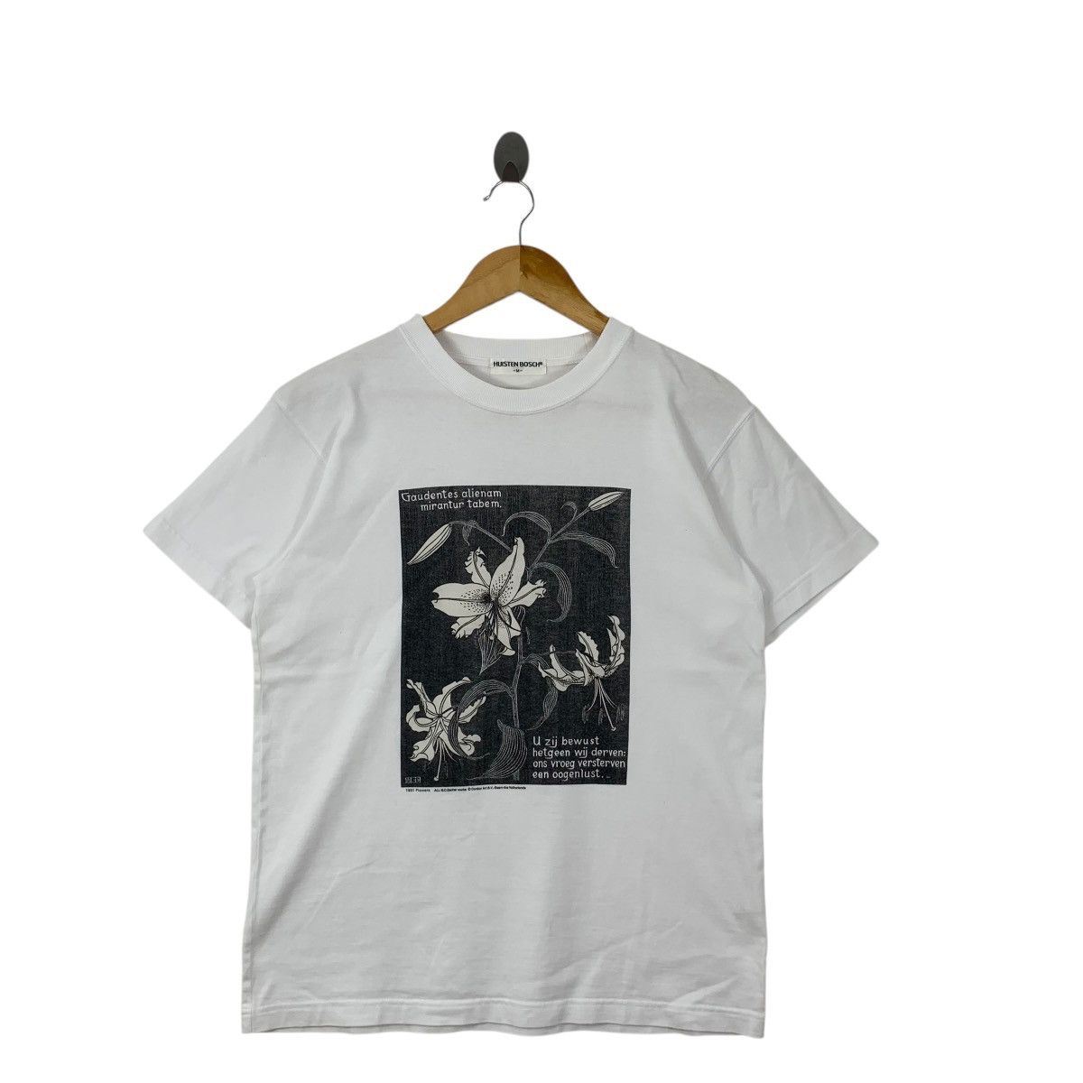 Vintage Vintage 90’ M.C. ESCHER FLOWER Gaudentes Painting Tee Shir Size US M / EU 48-50 / 2 - 4 Thumbnail