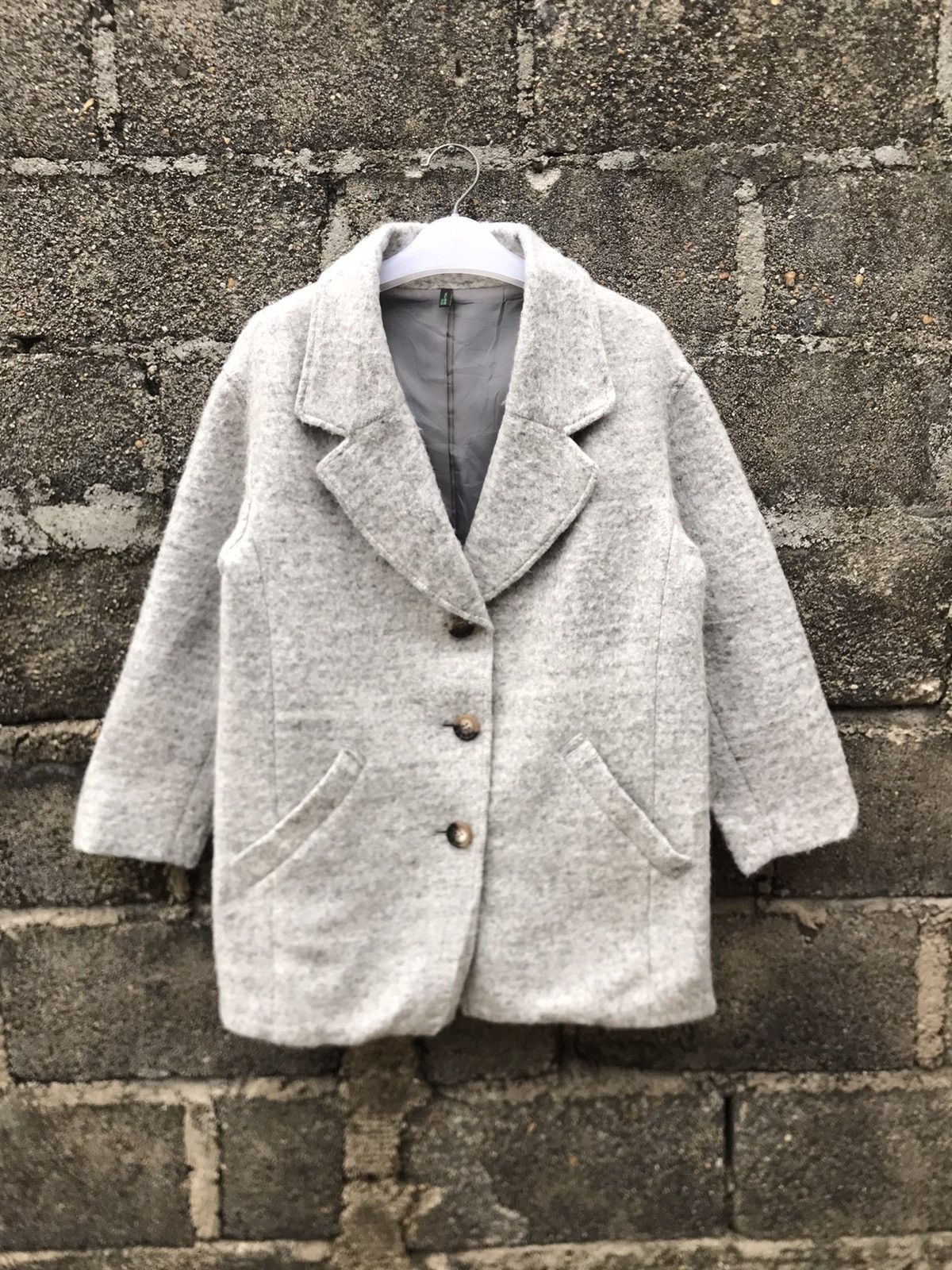 Benetton × United Colors Of Benetton 🌟Stile Benetton Wool Coat Jacket Size S / US 4 / IT 40 - 1 Thumbnail