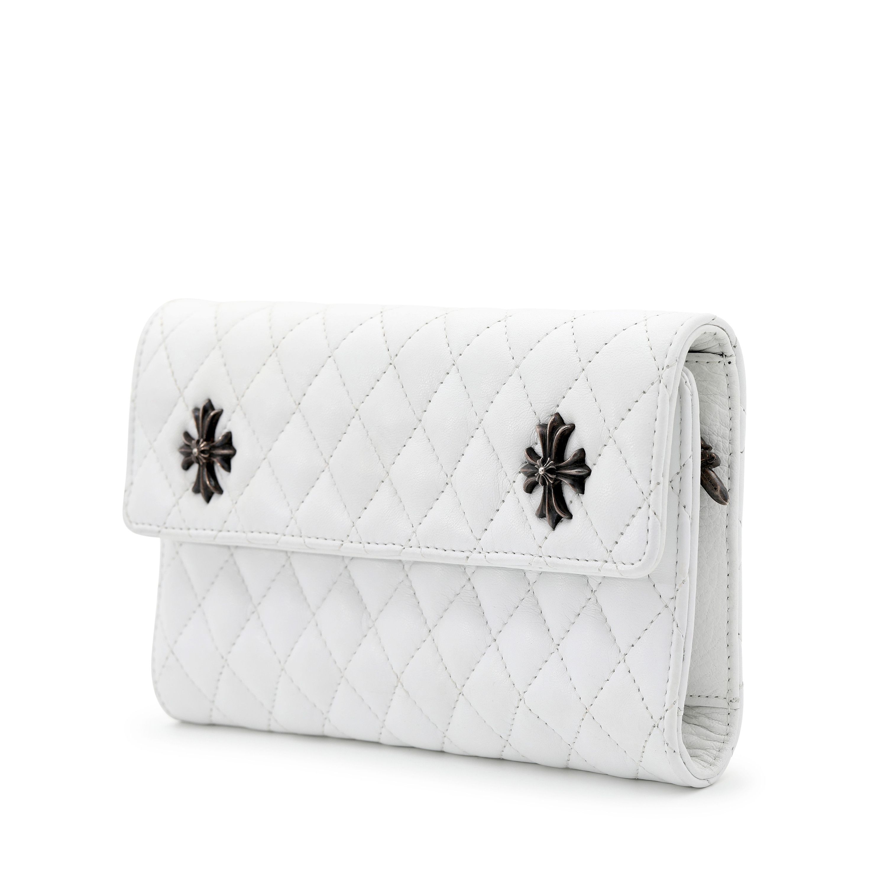 Chrome Hearts White Quilted Cross Wallet Size ONE SIZE - 2 Thumbnail
