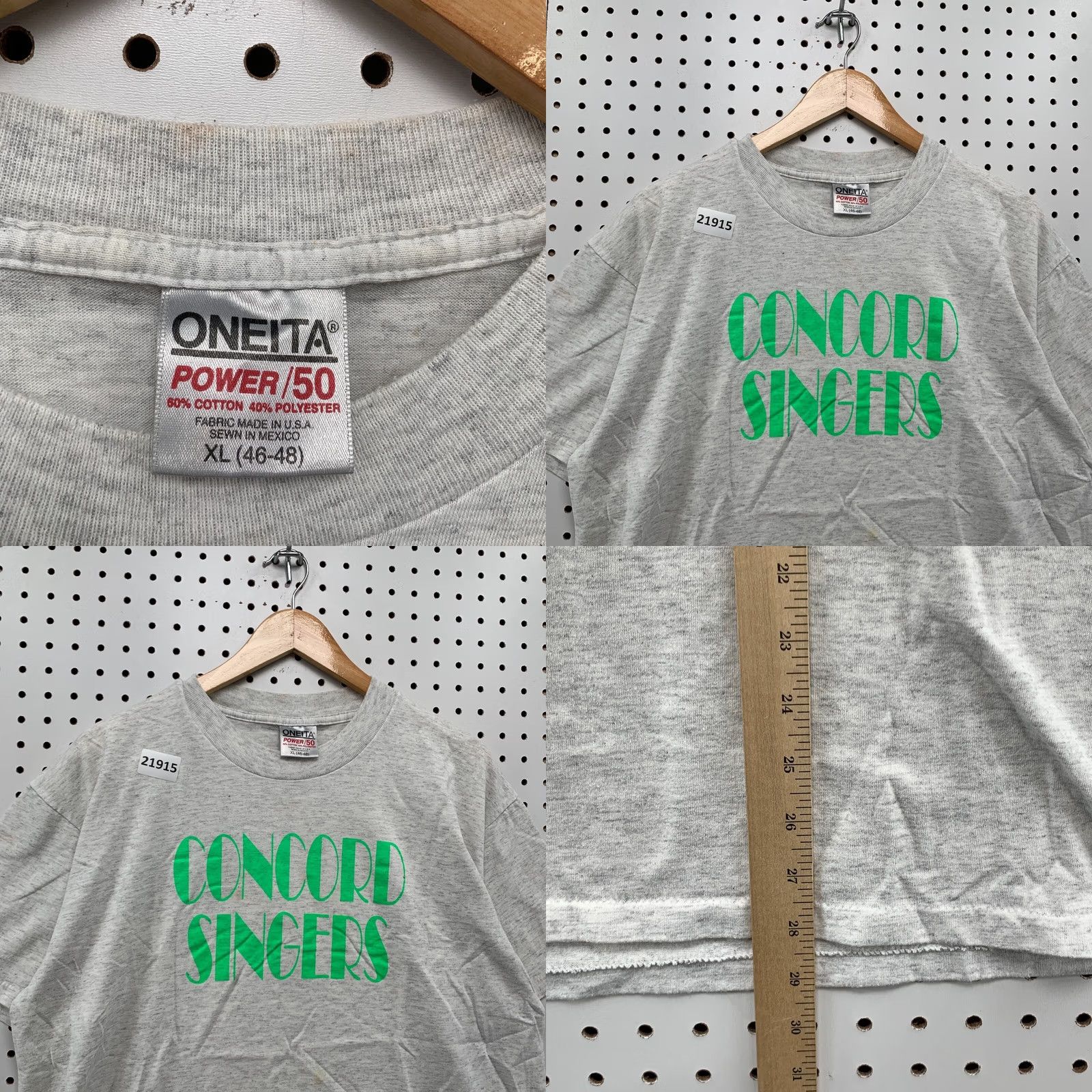 Vintage VINTAGE Concord Singers Shirt Gray XL Short Sleeve Mens 90s Music T-Shirt Size US XL / EU 56 / 4 - 8 Thumbnail