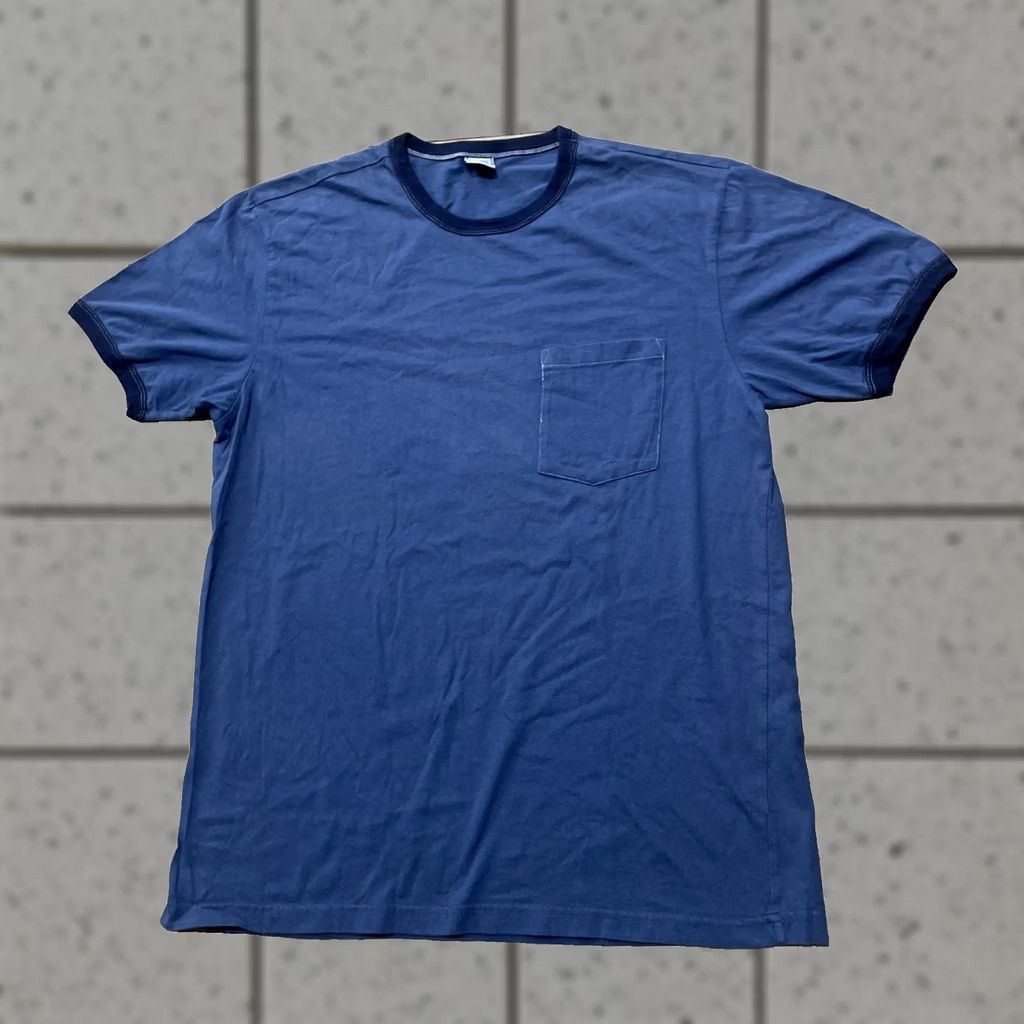 Old Navy VINTAGE Old Navy Shirt Men L Blue White Stitching Crew Neck Short Sleeve T-Shirt 90s USA Skater Preppy Beach Size US L / EU 52-54 / 3 - 1 Thumbnail