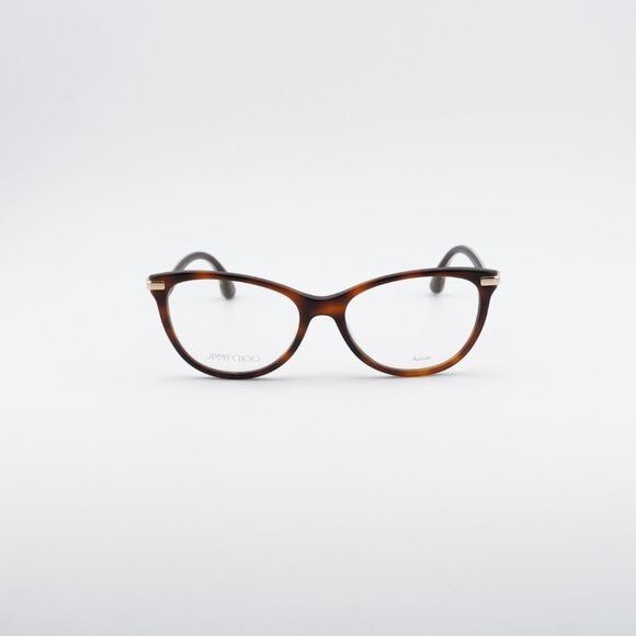 Jimmy Choo Jimmy Choo JC258 0086 00 Eyeglasses Havana/Gold 54mm Cat Eye Size ONE SIZE - 4 Thumbnail