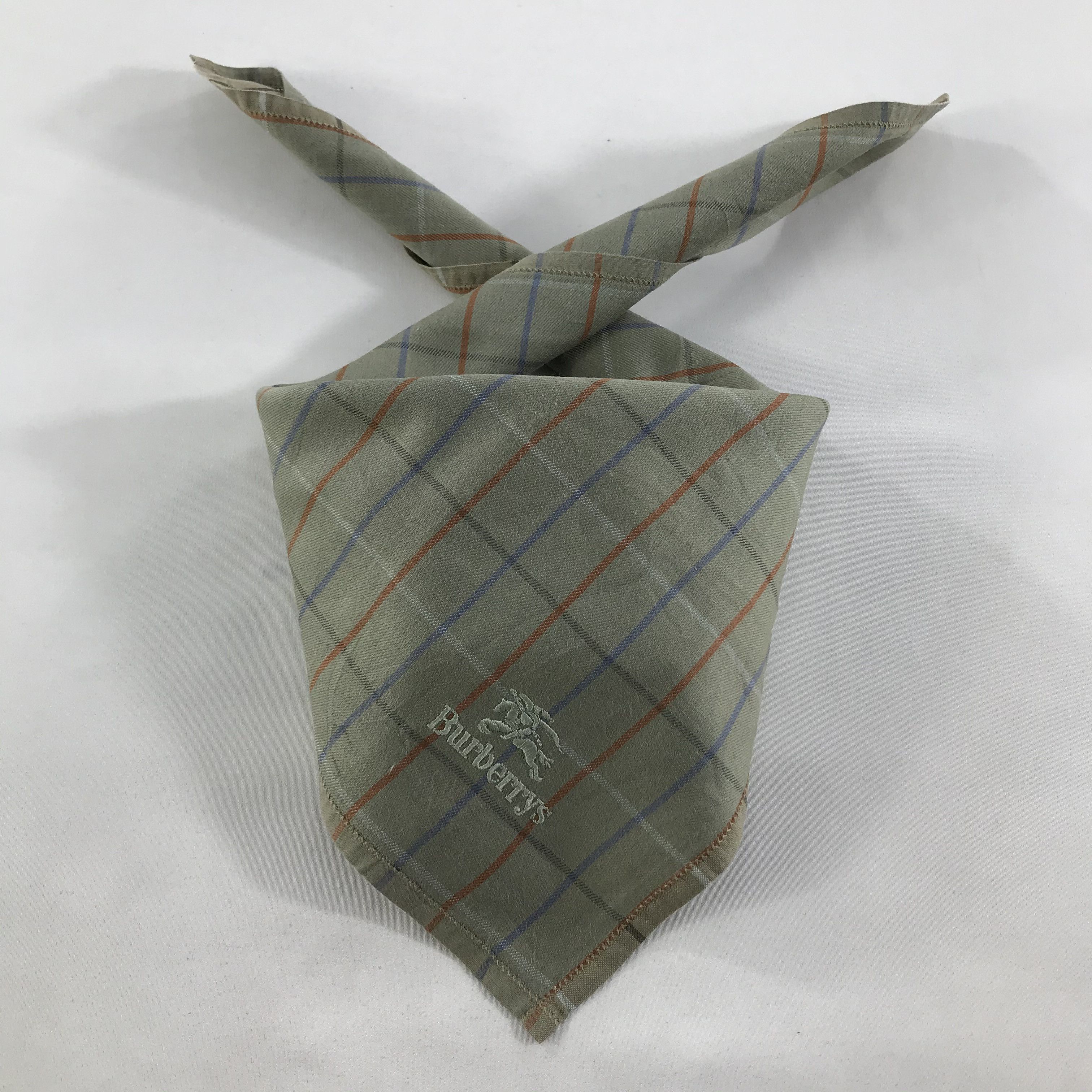 Burberry × Vintage Burberry Bandana / Handkerchief / Neckerchief - S1421 Size ONE SIZE - 3 Thumbnail