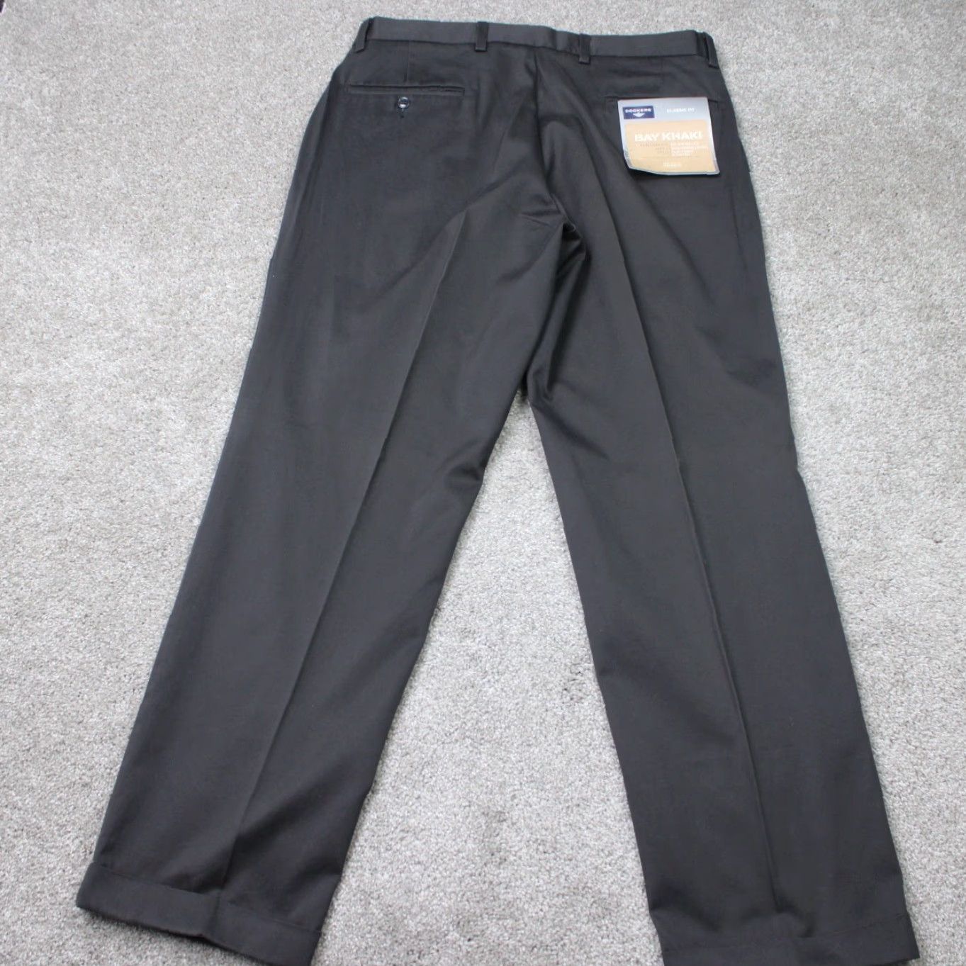 Dockers Dockers Pants Mens 34x32 Brown Flat Front Chino NWT Vintage No Wrinkles Cuffed Stretch Pockets Logo Dockers Signature Khaki Size US 34 / EU 50 - 6 Thumbnail