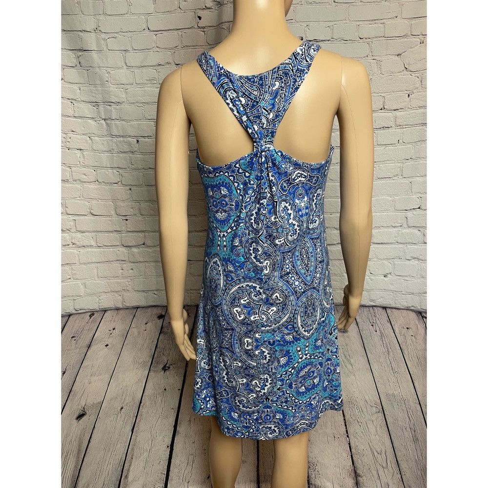 Other NWT New Sigrid Olsen Linen Rayon Blue Racerback Mini Dress Size XS / US 0-2 / IT 36-38 - 4 Thumbnail