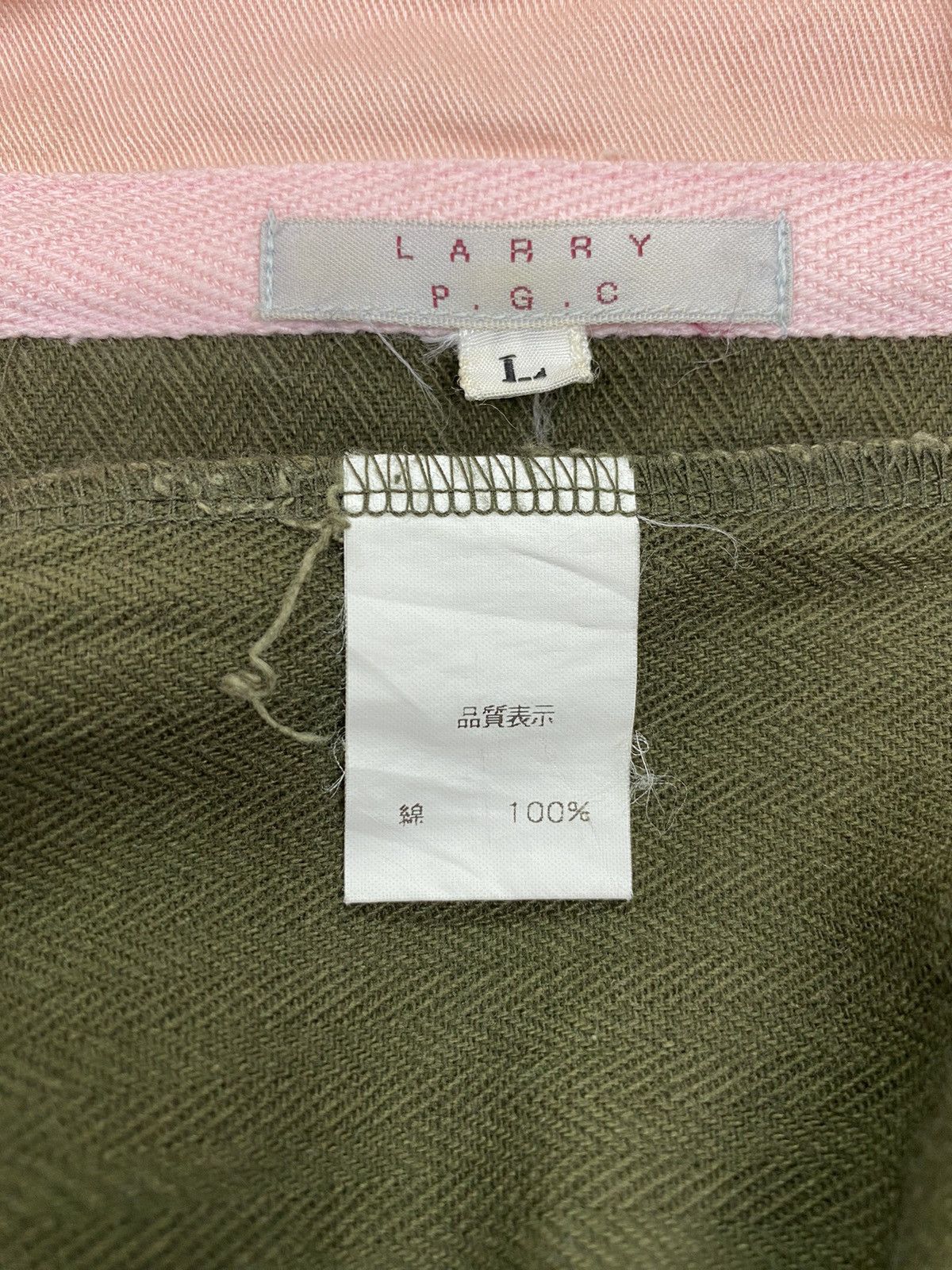 Japanese Brand Larry PGC By Progetto Herringbone Twill Shirt Size US M / EU 48-50 / 2 - 8 Thumbnail