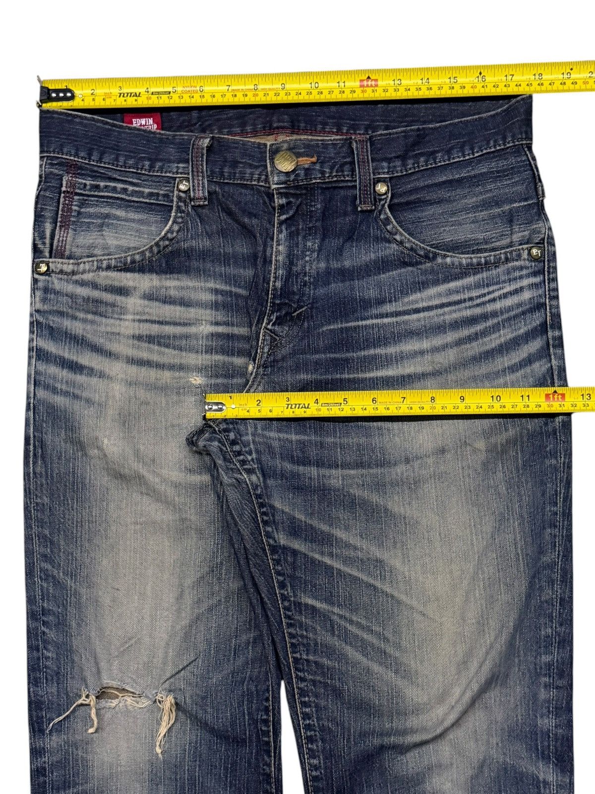 Edwin Vintage Edwin Blue Trip Japan Denim Jeans | Vintage Fade W35 Size US 35 - 17 Thumbnail