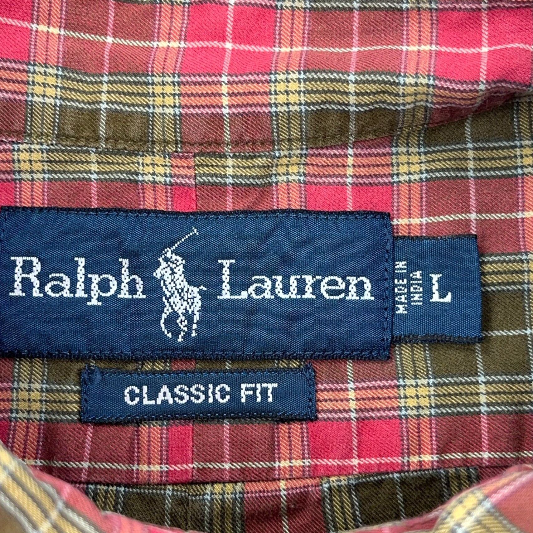 Ralph Lauren Ralph Lauren Shirt Men Large Pink Green Plaid Button-Up Classic Fit Flannel 90s Colorful Preppy Mens Size US L / EU 52-54 / 3 - 4 Thumbnail
