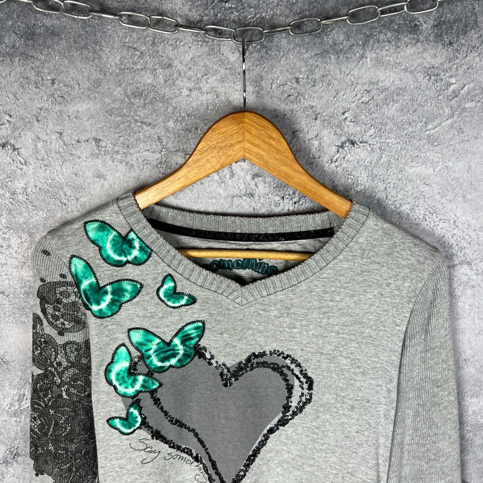 Desigual Desigual Sweater Women's Size S Gray Long Sleeve ` Size S / US 4 / IT 40 - 2 Thumbnail