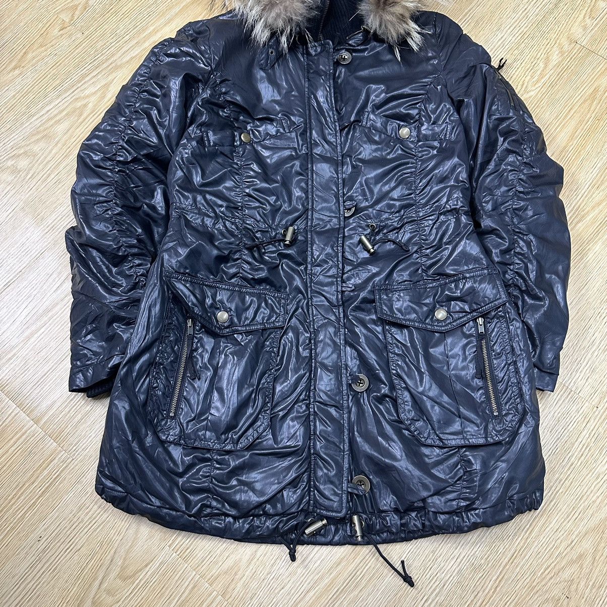 Tornado Mart Tornado Mart Femme Down Fur Wax Jacket Z160 Size M / US 6-8 / IT 42-44 - 4 Thumbnail