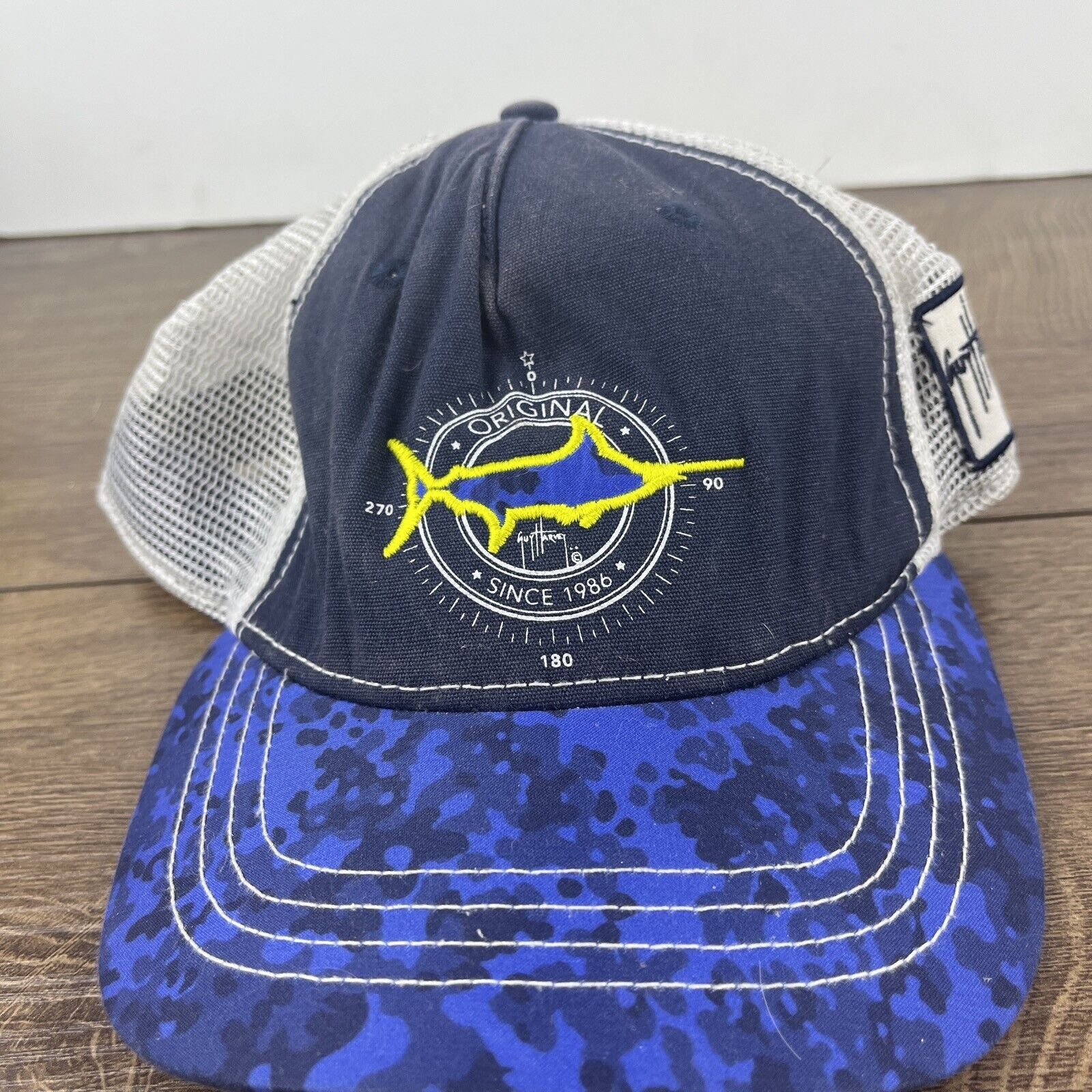 Guy Harvey Guy Harvey Hat Marlin Blue Hat Adjustable Adult Size Blue Ha Size ONE SIZE - 5 Thumbnail