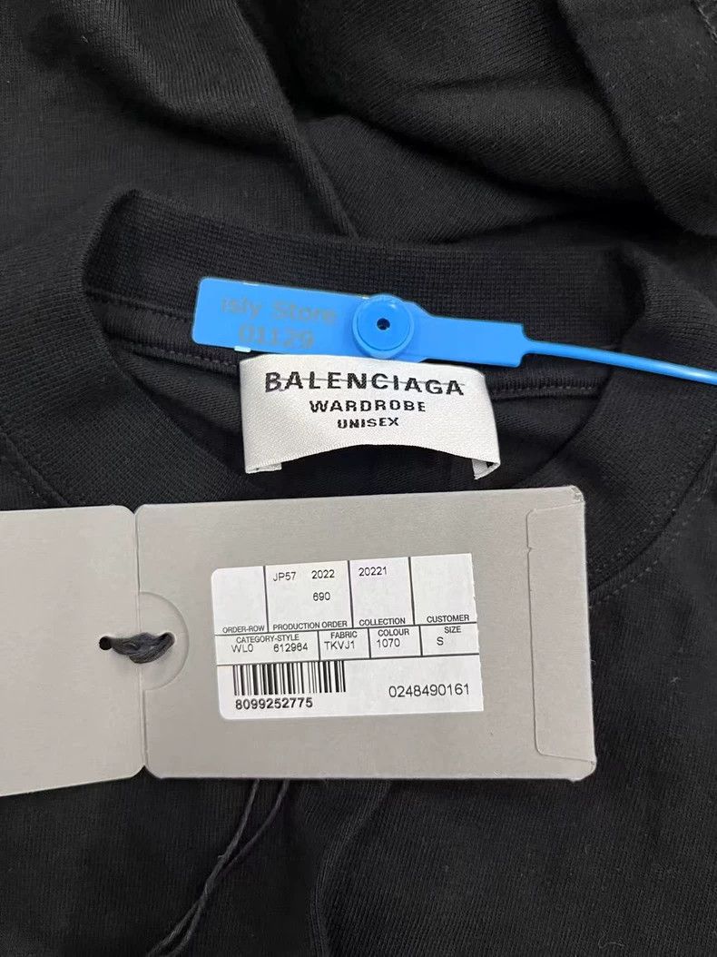 Balenciaga Balenciaga Logo letter pattern round neck pullover slim sh Size S / US 4 / IT 40 - 5 Thumbnail