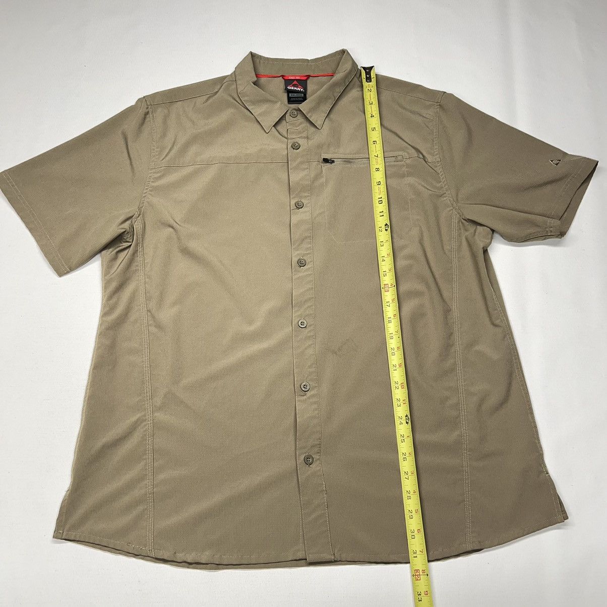 Other Gerry Button Up Shirt Woven Zip Chest Pocket Beige Hiking Size US XXL / EU 58 / 5 - 17 Thumbnail