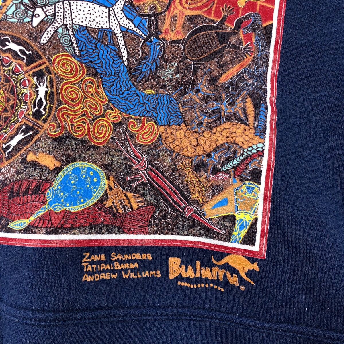Vintage Vintage ART BULURRU AUSTRALIA Artist Half Button Sweatshirt Size US S / EU 44-46 / 1 - 4 Thumbnail