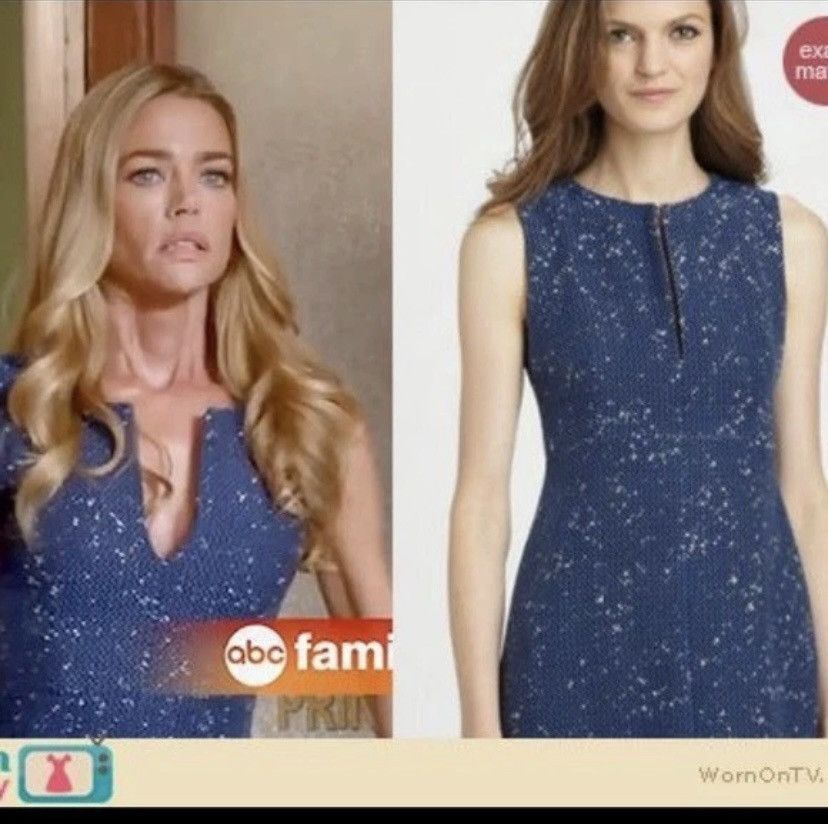 Diane von Furstenberg Diane von Furstenberg Yvette blue painted tweed dress 10 US Size L / US 10 / IT 46 - 9 Thumbnail