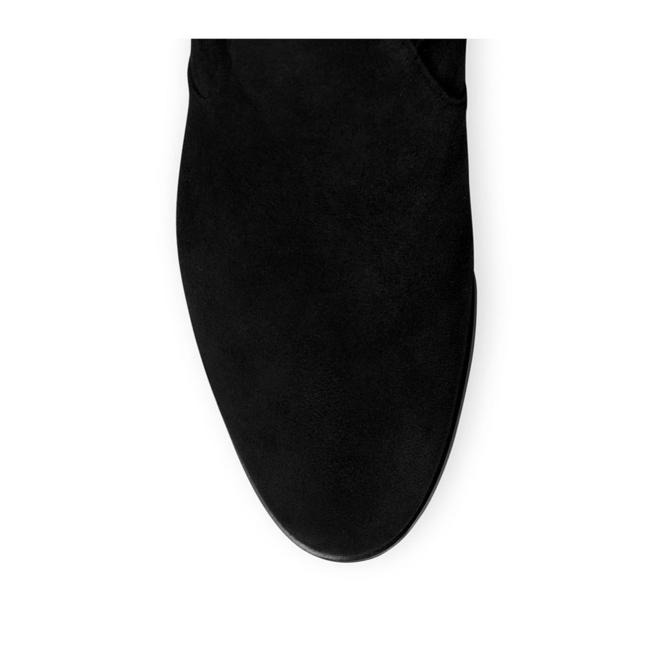 Stuart Weitzman Stuart Weitzman Benedicta Bootie Black Suede Gold Buckle Sz Size US 8 / IT 38 - 3 Thumbnail