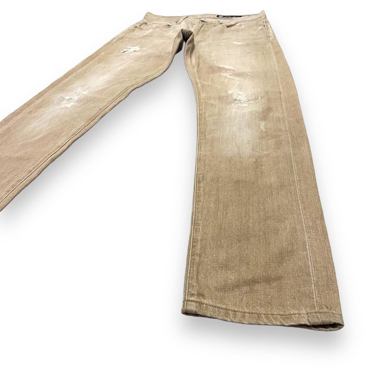 GOA 🇯🇵 BACK NUMBER DISTRESSED DENIM PANTS Size US 30 / EU 46 - 4 Thumbnail