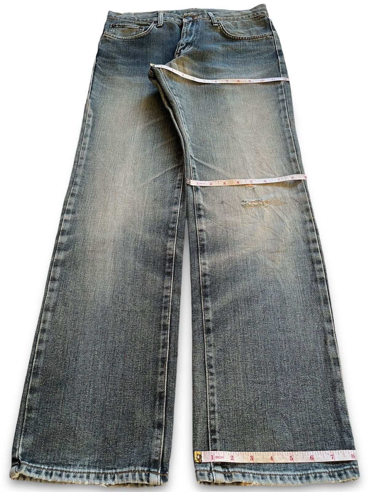 Edwin Vintage Japanese Edwin Faded Wash Distressed Loose Jeans Size US 32 / EU 48 - 13 Thumbnail