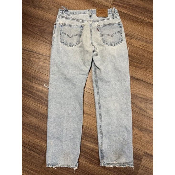 Levi's Vintage 90s Levis 505 Jeans Mens 34x30 (32x29) USA Light Was Size US 34 / EU 50 - 2 Thumbnail