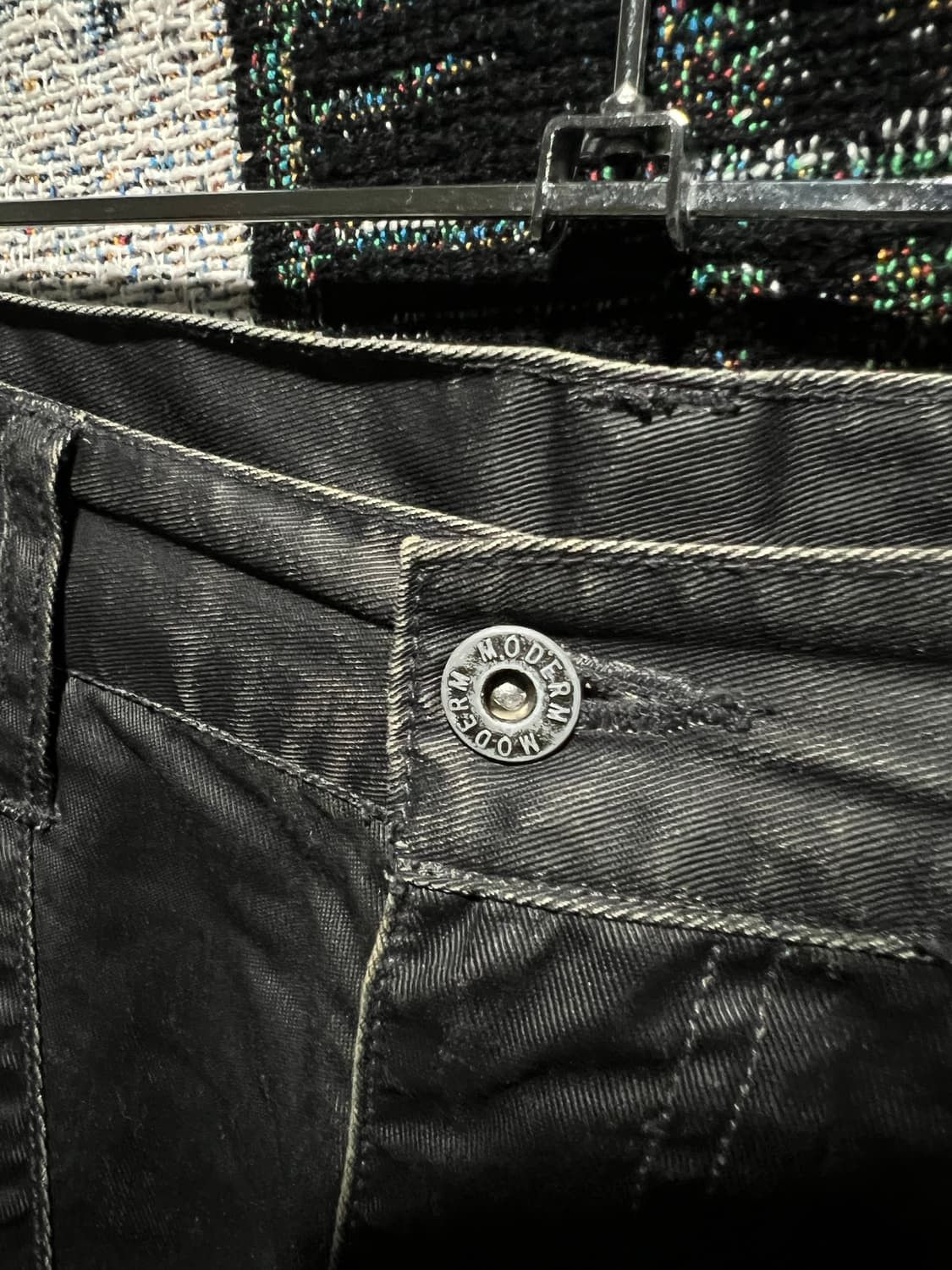 Japanese Brand Moderm Western Cargo Coated Jeans Black Size US 32 / EU 48 - 4 Thumbnail