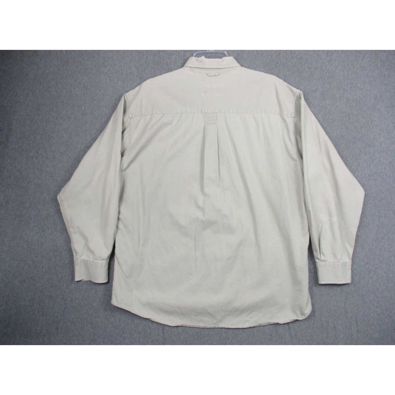 Timberland VINTAGE Timberland Shirt Mens Large Beige Long Sleeve Pocket Cotton Twill Size US L / EU 52-54 / 3 - 7 Thumbnail