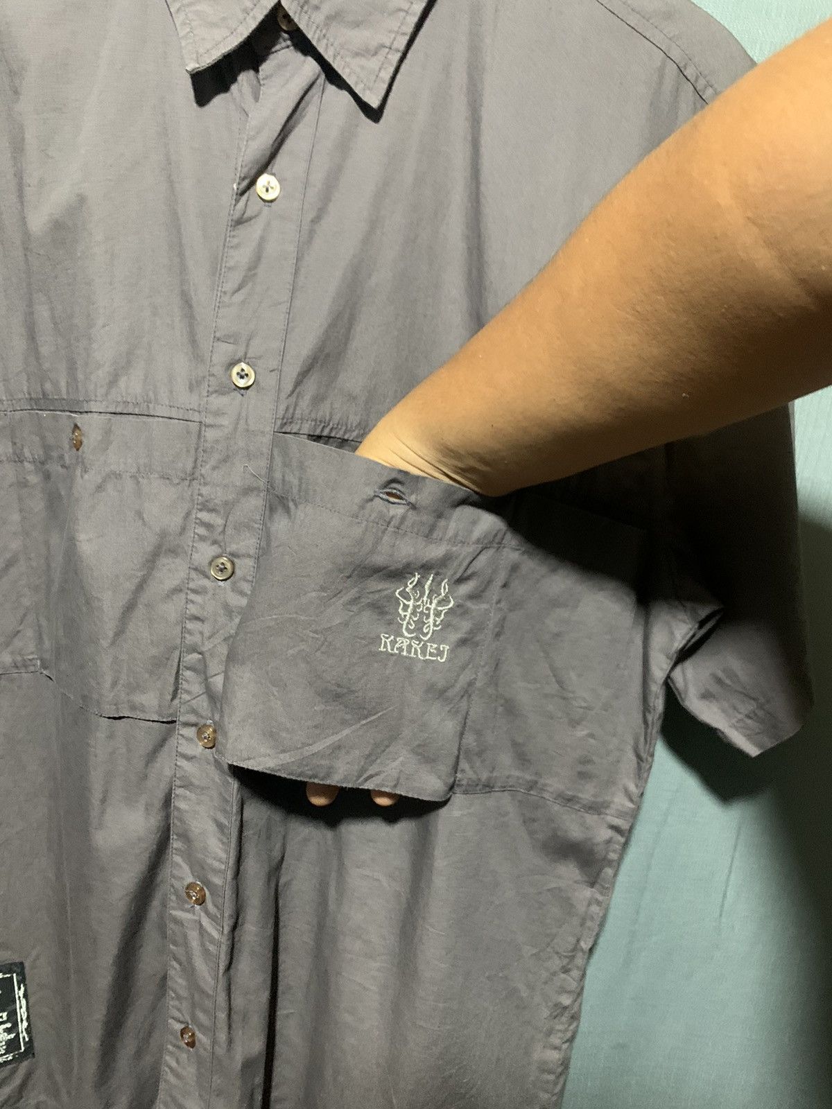 If Six Was Nine × Japanese Brand × Le Grande Bleu (L.G.B.) Japan kakej poem dragon print tricky pocket vintage shirt Size US L / EU 52-54 / 3 - 8 Thumbnail