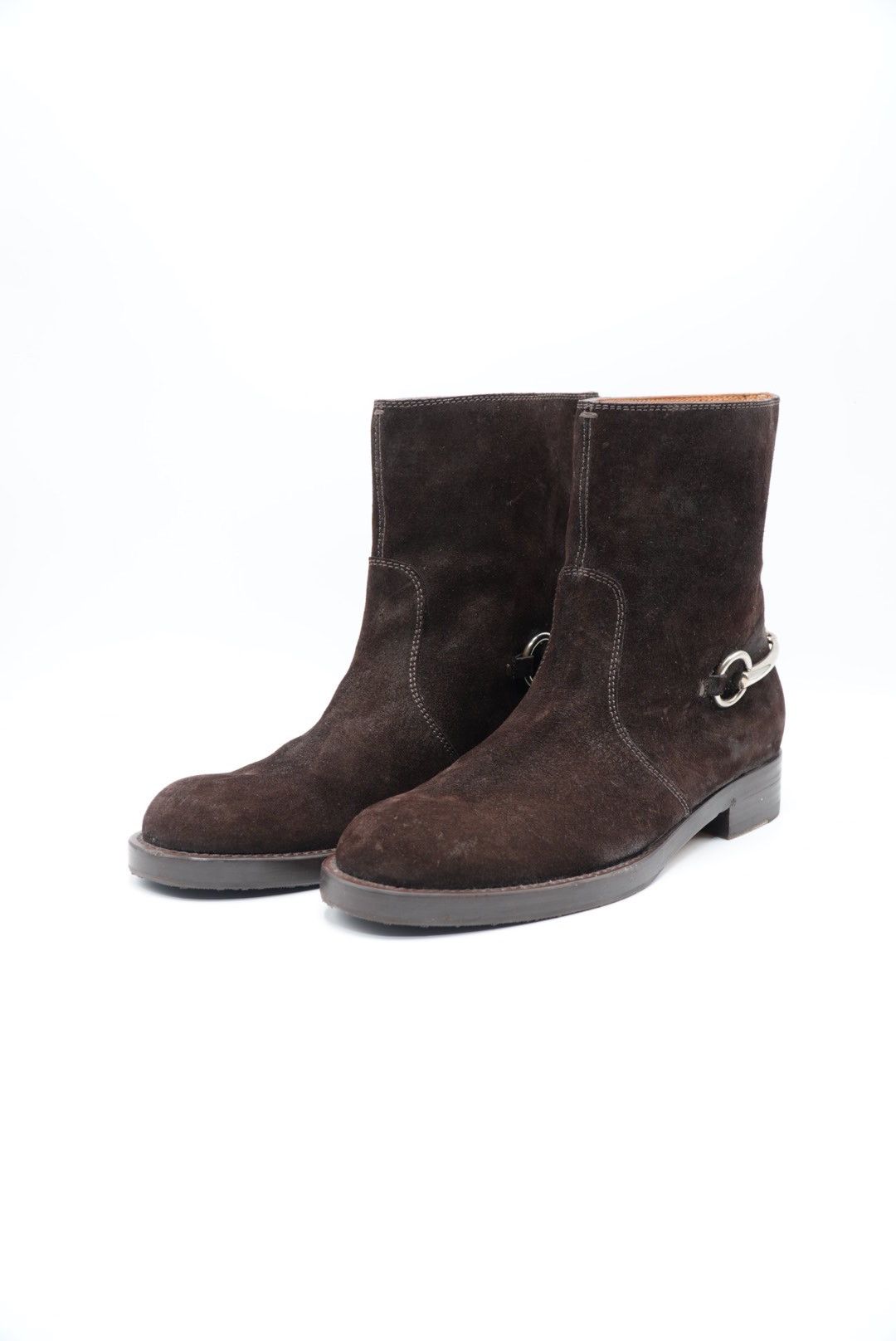 Gucci Gucci by tom ford Brown Suede Horsebit Ankle Boots Size US 6 / EU 39 - 2 Thumbnail