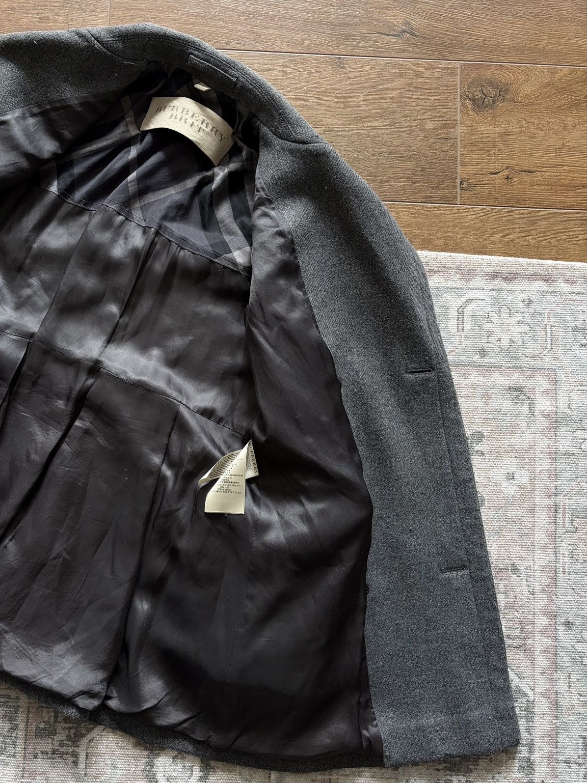 Burberry Burberry Brit Grey Wool Coat Size XS / US 0-2 / IT 36-38 - 7 Thumbnail