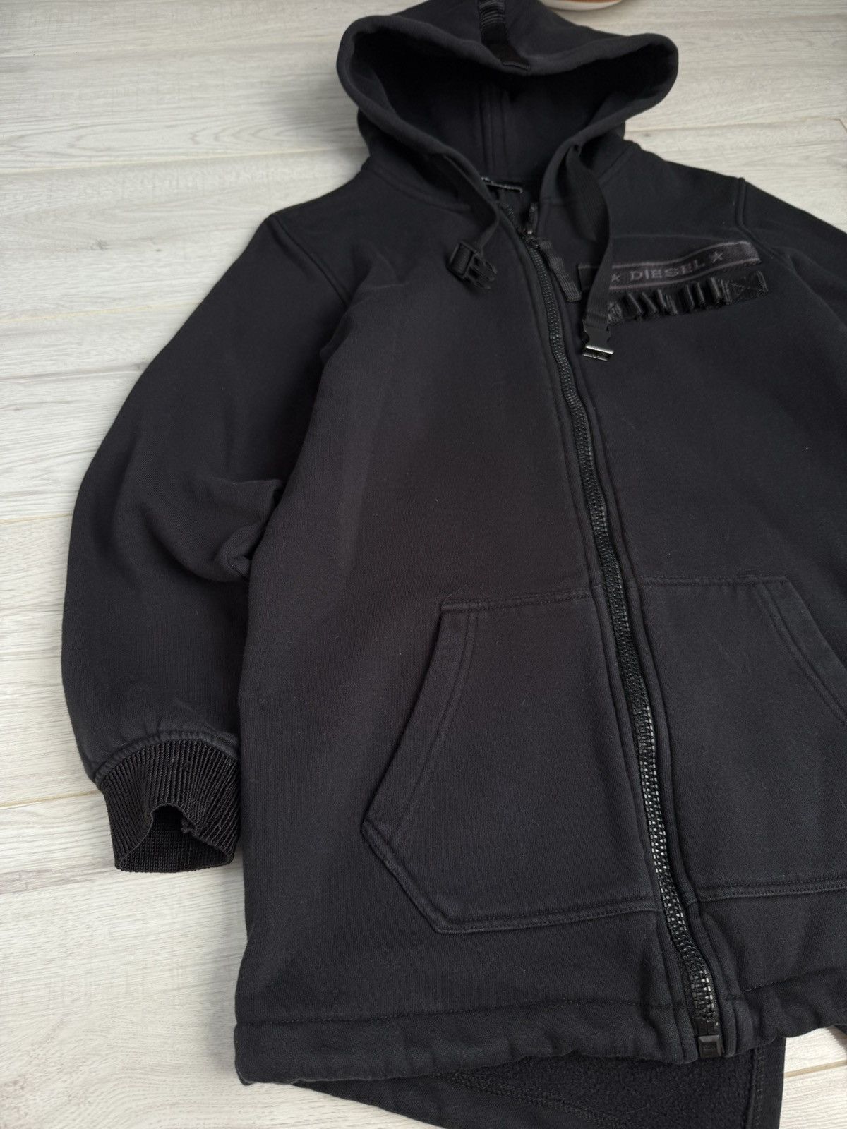 Diesel Diesel Black Tactical Full-Zip Hoodie with Utility Straps Size US M / EU 48-50 / 2 - 2 Thumbnail