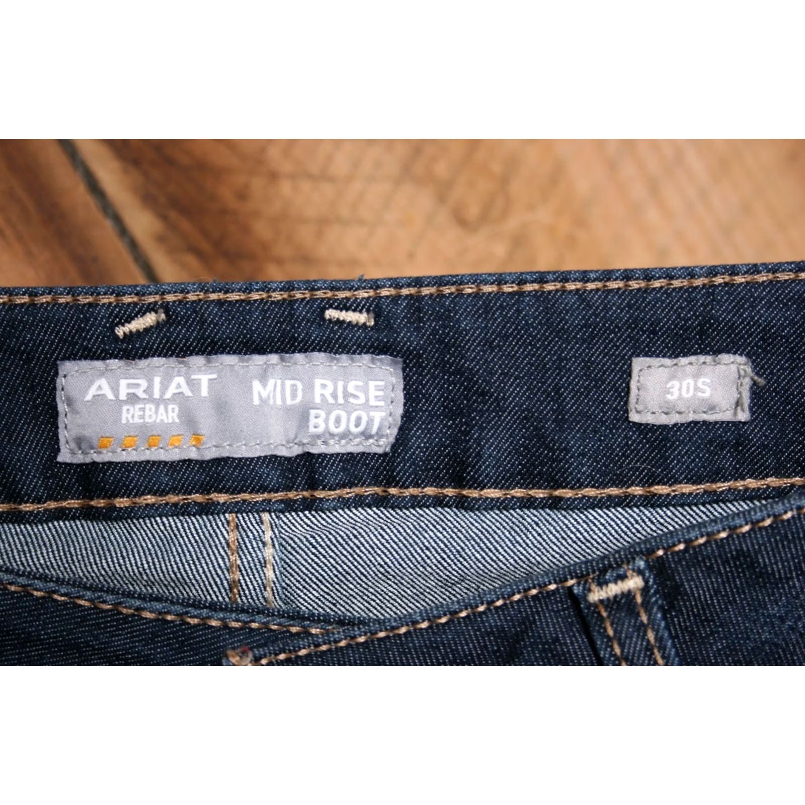 Ariat VINTAGE Ariat Rebar Blue Bootcut Denim Jeans Women's 30S 32x32 Denim Bootcut Jeans Womens Shoes Storage? Size 24" / US 00 / IT 34 - 7 Thumbnail