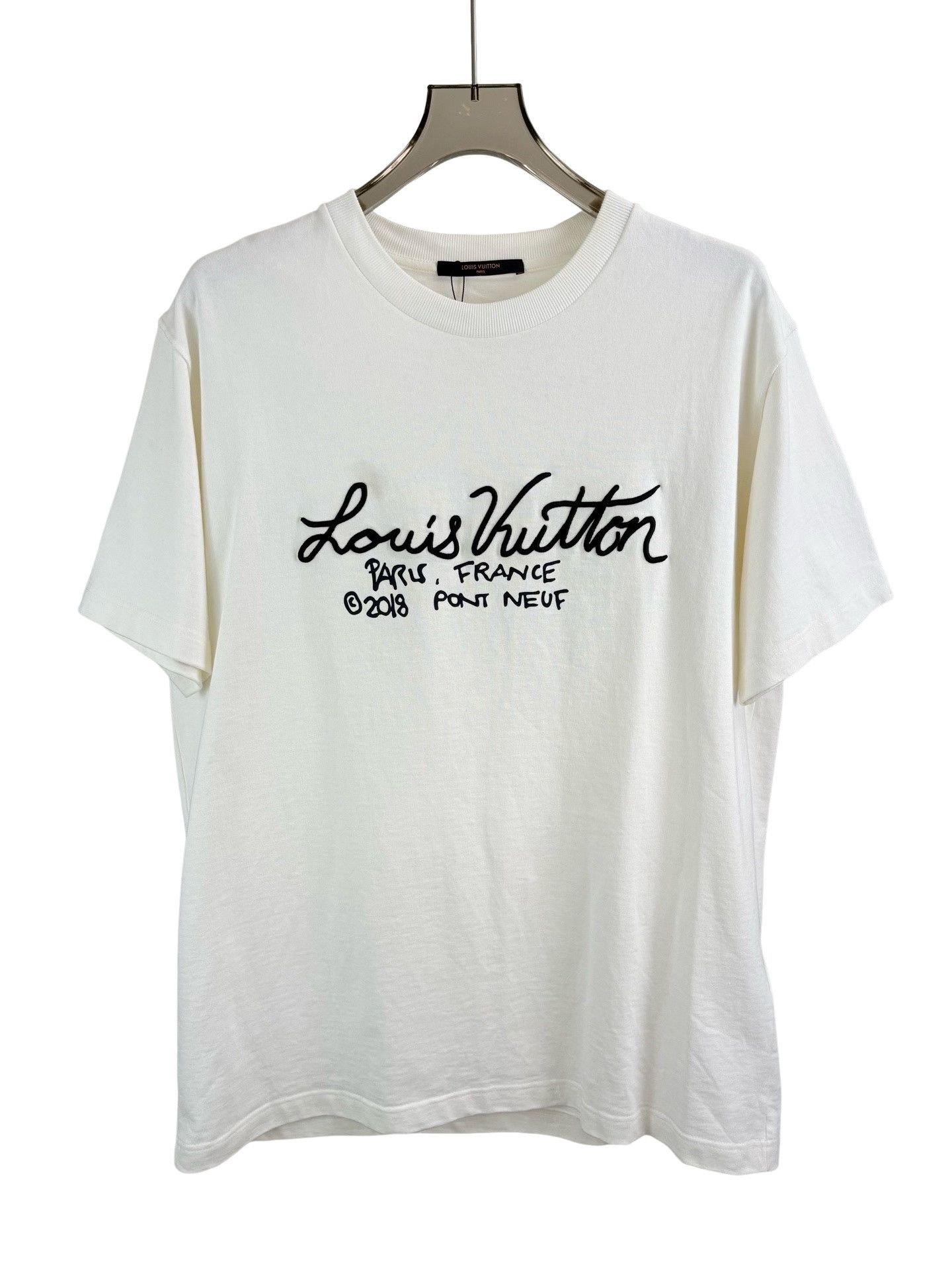 Louis Vuitton Louis Vuitton Script Logo Embroidered T-Shirt XL Size US XL / EU 56 / 4 - 1 Thumbnail