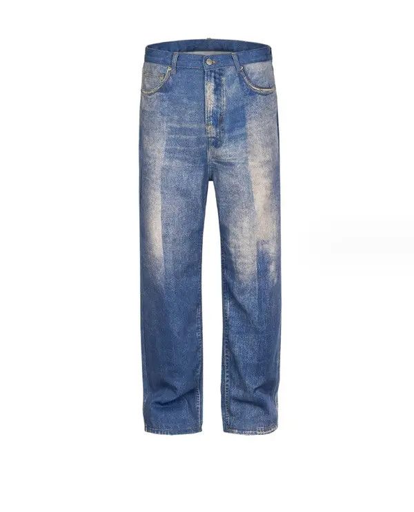 VIBE Retro digital washed straight denim trousers Size US 32 / EU 48 - 4 Thumbnail