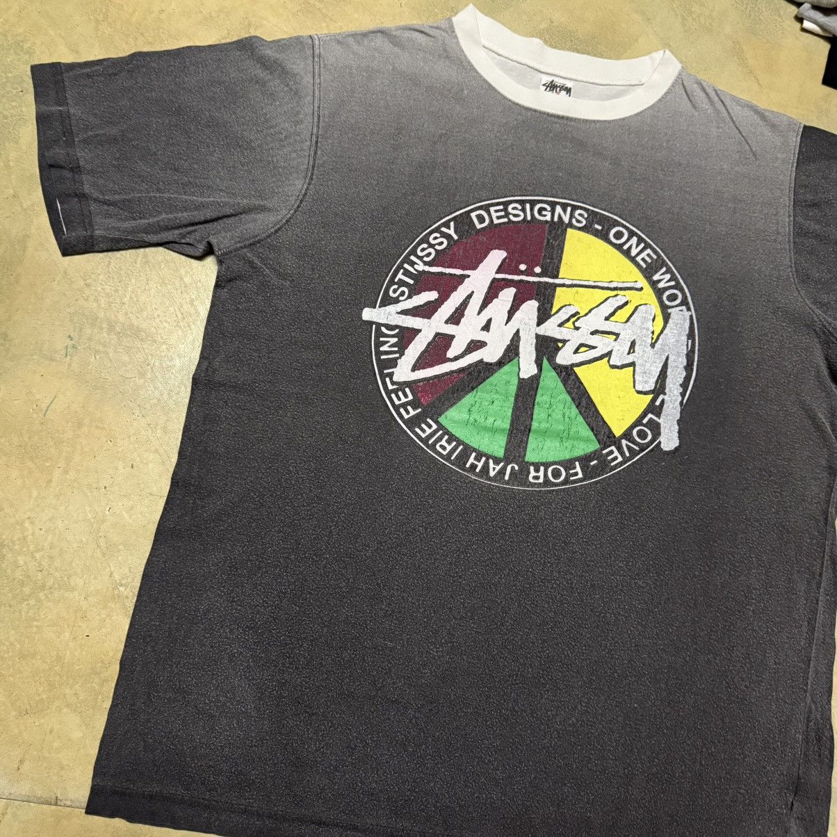 Stussy × Vintage Vintage Stussy Rasta Bob Marley Big Logo T Shirt Size US M / EU 48-50 / 2 - 4 Thumbnail