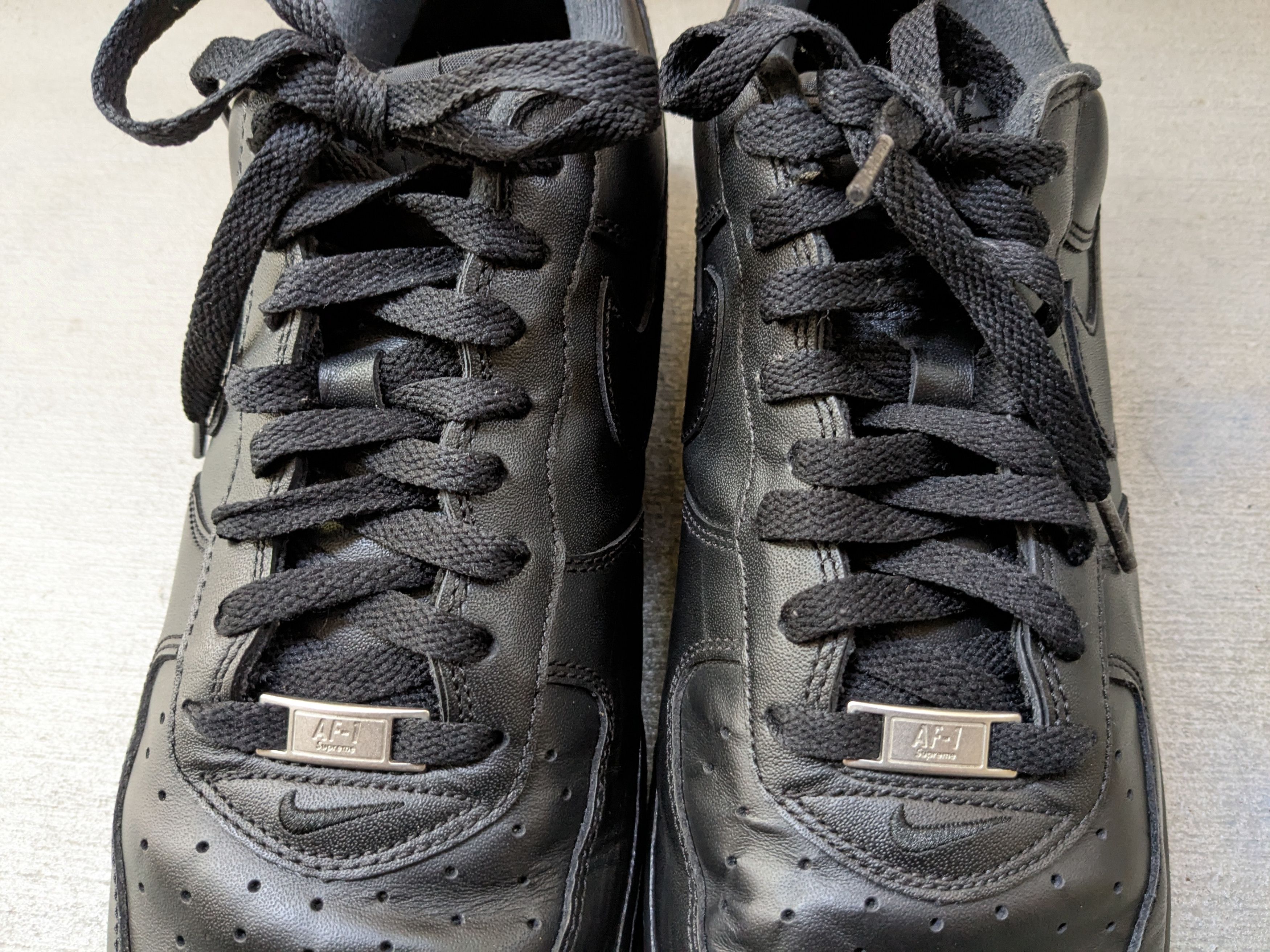 Nike × Supreme Nike Air Force 1 Low Supreme Black 11.5 CU9225-001 Leather Size US 11.5 / EU 44-45 - 2 Thumbnail