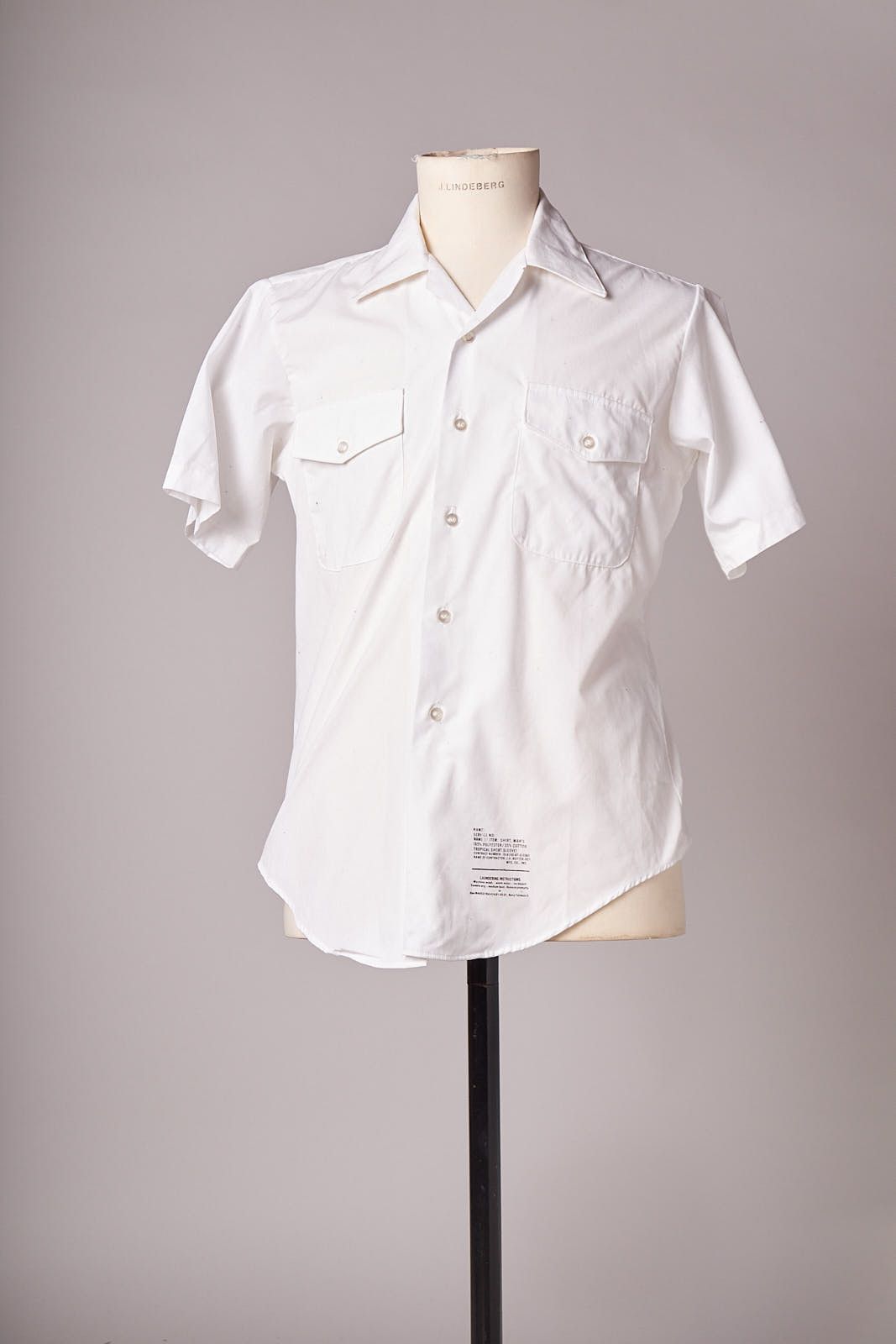 Vintage 1980s White Navy Military Uniform Short Sleeve Shirt Size US M / EU 48-50 / 2 - 1 Thumbnail
