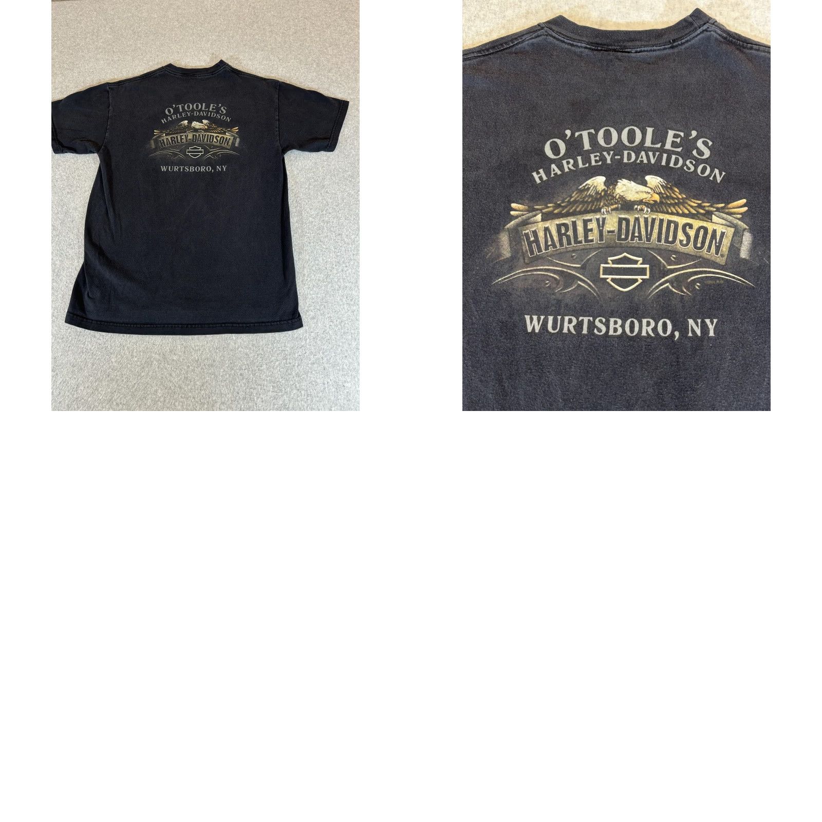 Harley Davidson Harley-Davidson Shirt Mens Small Black Wurtsboro NY Eagle Biker Motorcycle HD Size US L / EU 52-54 / 3 - 8 Thumbnail