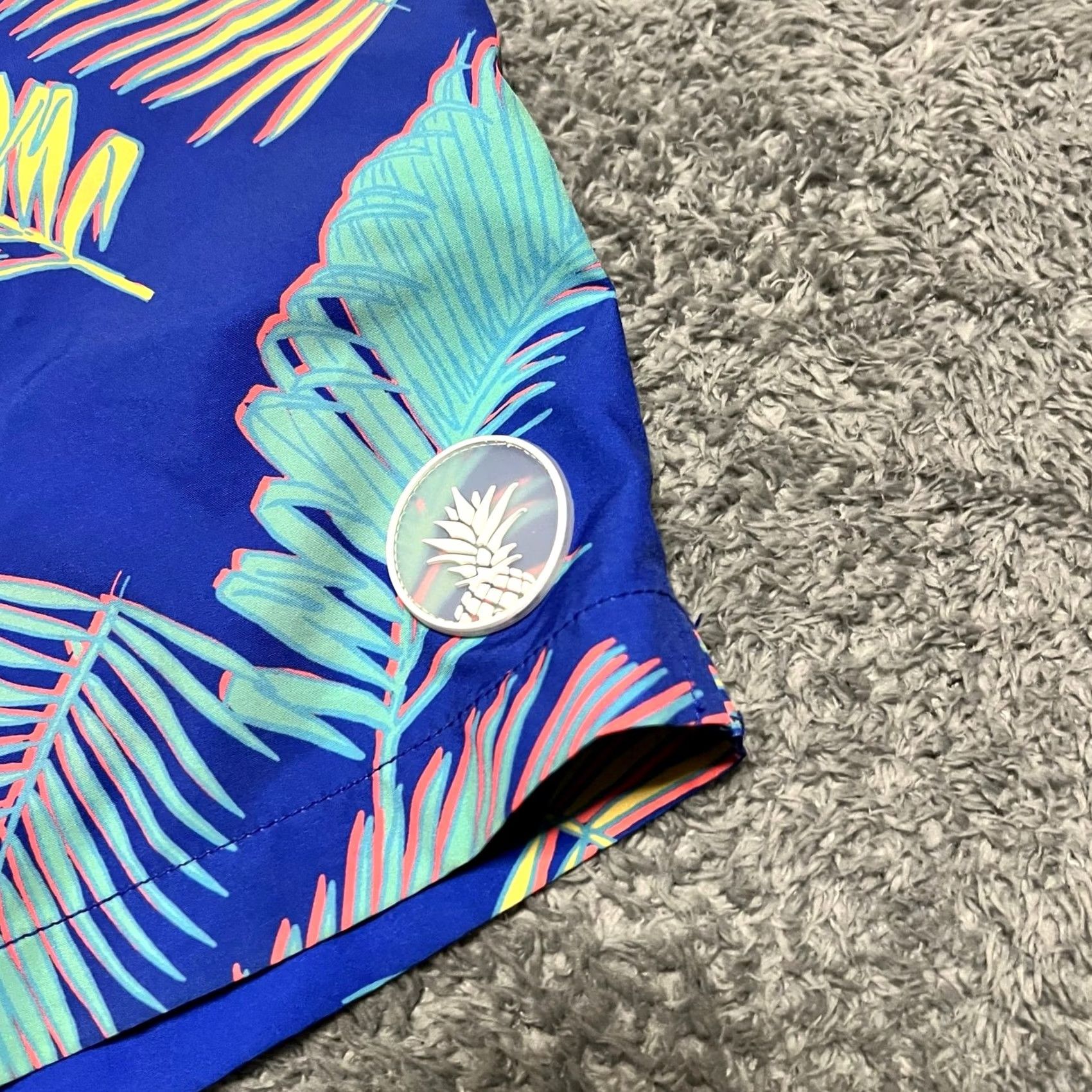 Chubbies Chubbies Shorts Mens Small Pink Green Lined Floral Hawaiian Summer 7” Swim Shirt Men S Pink Green Floral Hawaiian 7” Swim Size US 29 - 2 Thumbnail
