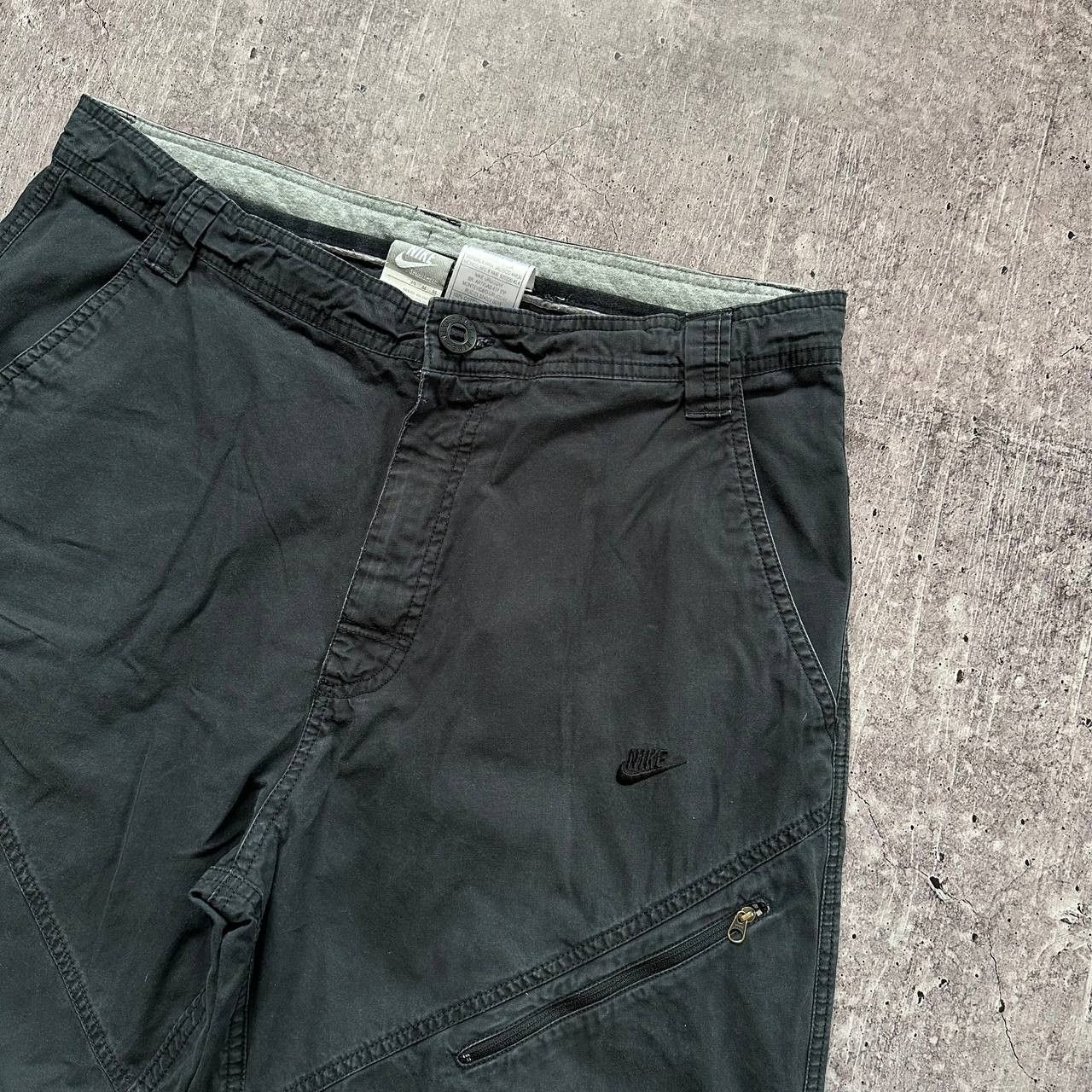 Nike × Vintage Nike y2k Vintage Denim Cargo Avant Garde Straight Pants Size US 34 / EU 50 - 2 Thumbnail