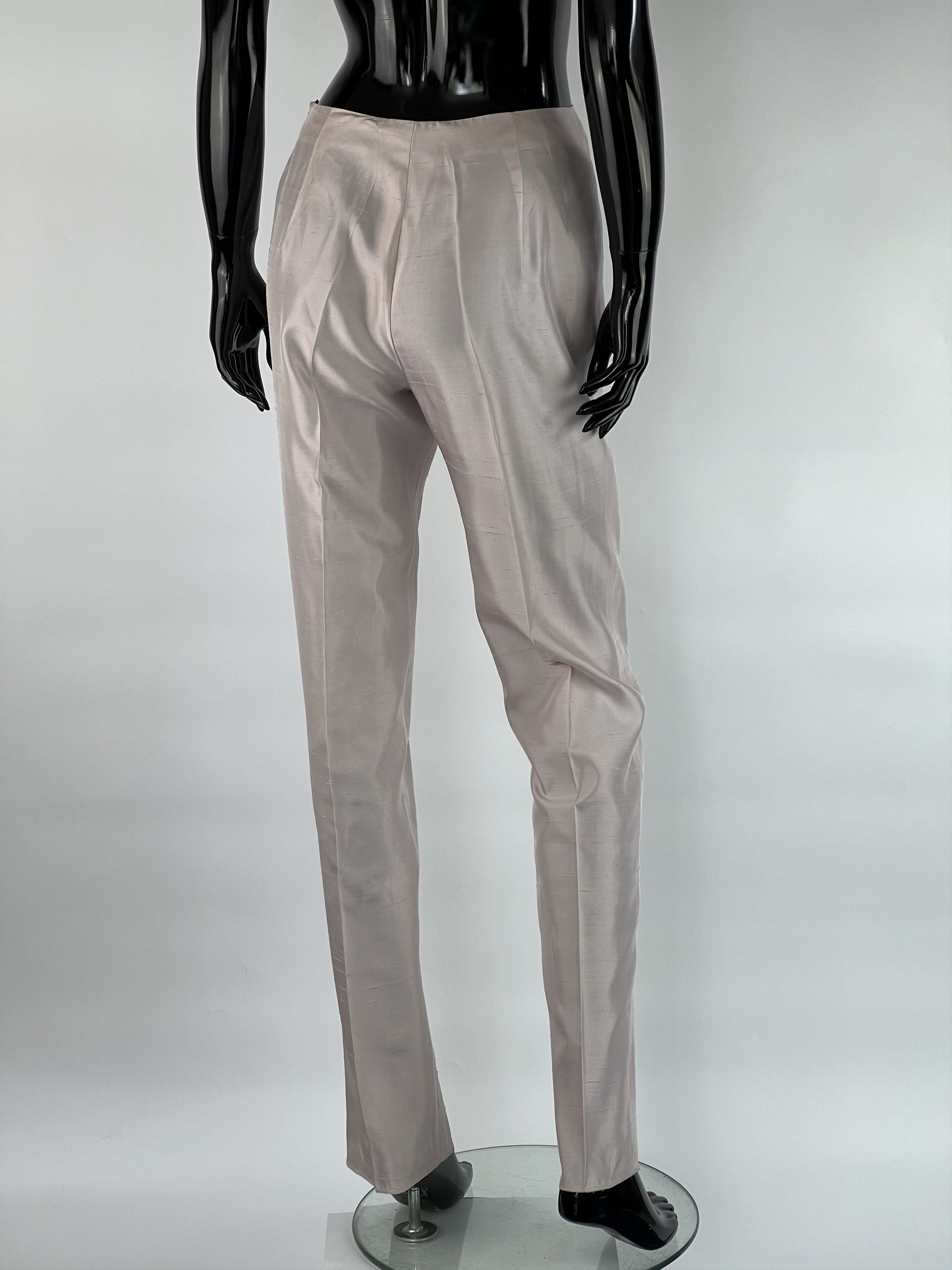 Max Mara Max Mara Light Pink Acetate Silk Pants IT40 UK8 US6 Size 28" / US 6 / IT 42 - 3 Thumbnail