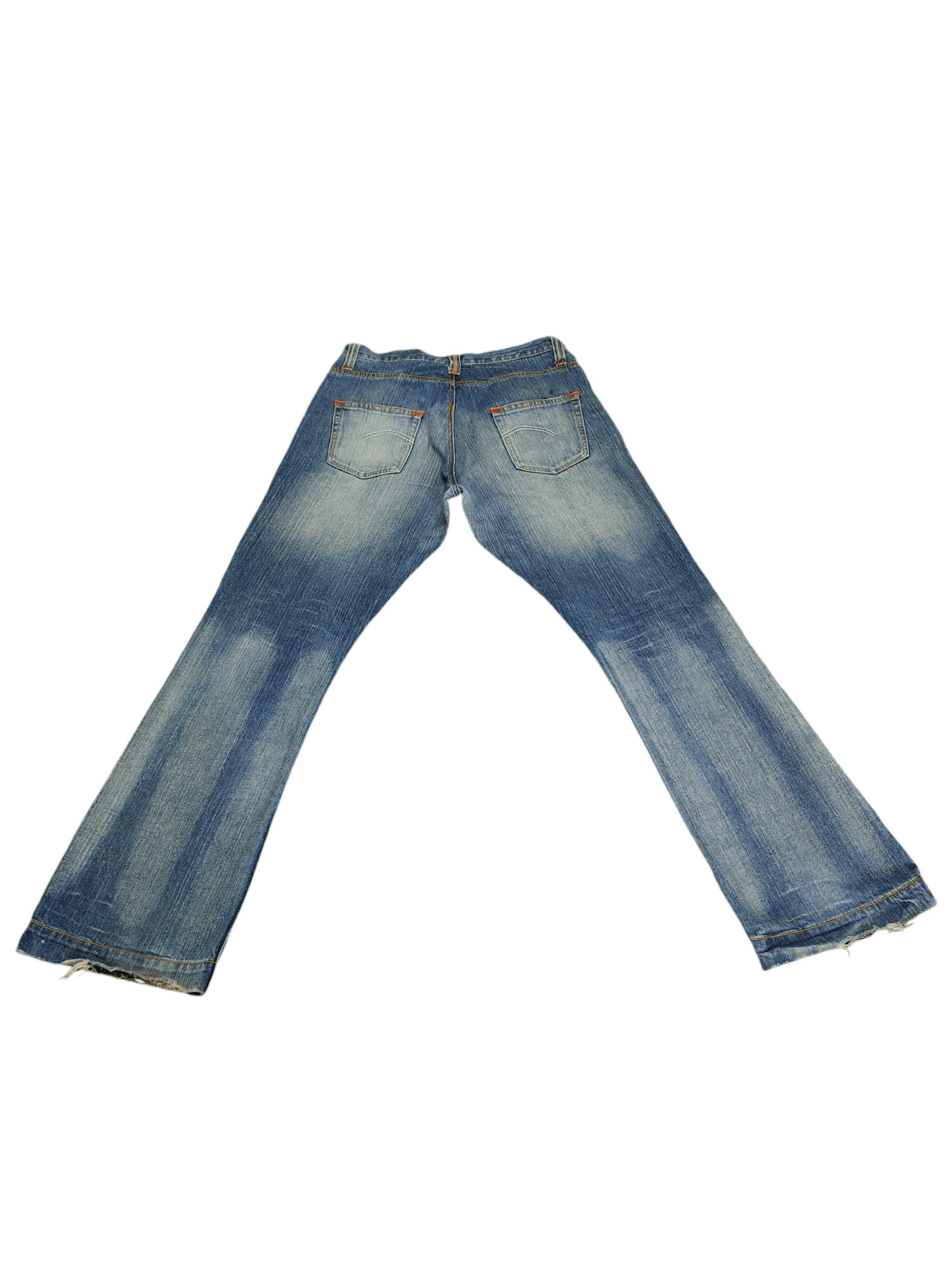 If Six Was Nine Flare Jeans Six Star Clawmark Distress Faded Denim Bootcut Size US 32 / EU 48 - 12 Thumbnail